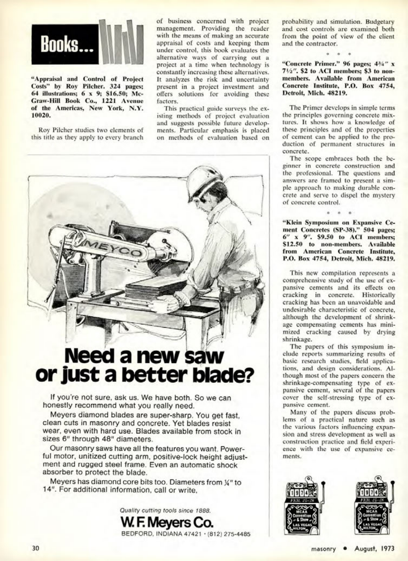 Masonry Magazine August 1973 Page. 30