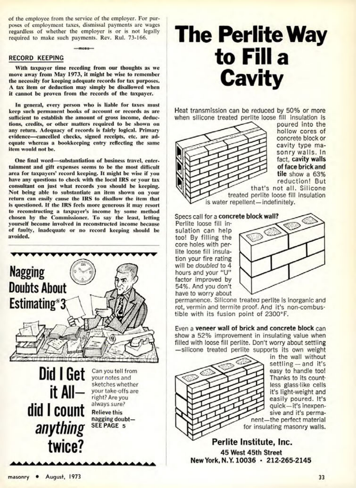 Masonry Magazine August 1973 Page. 33