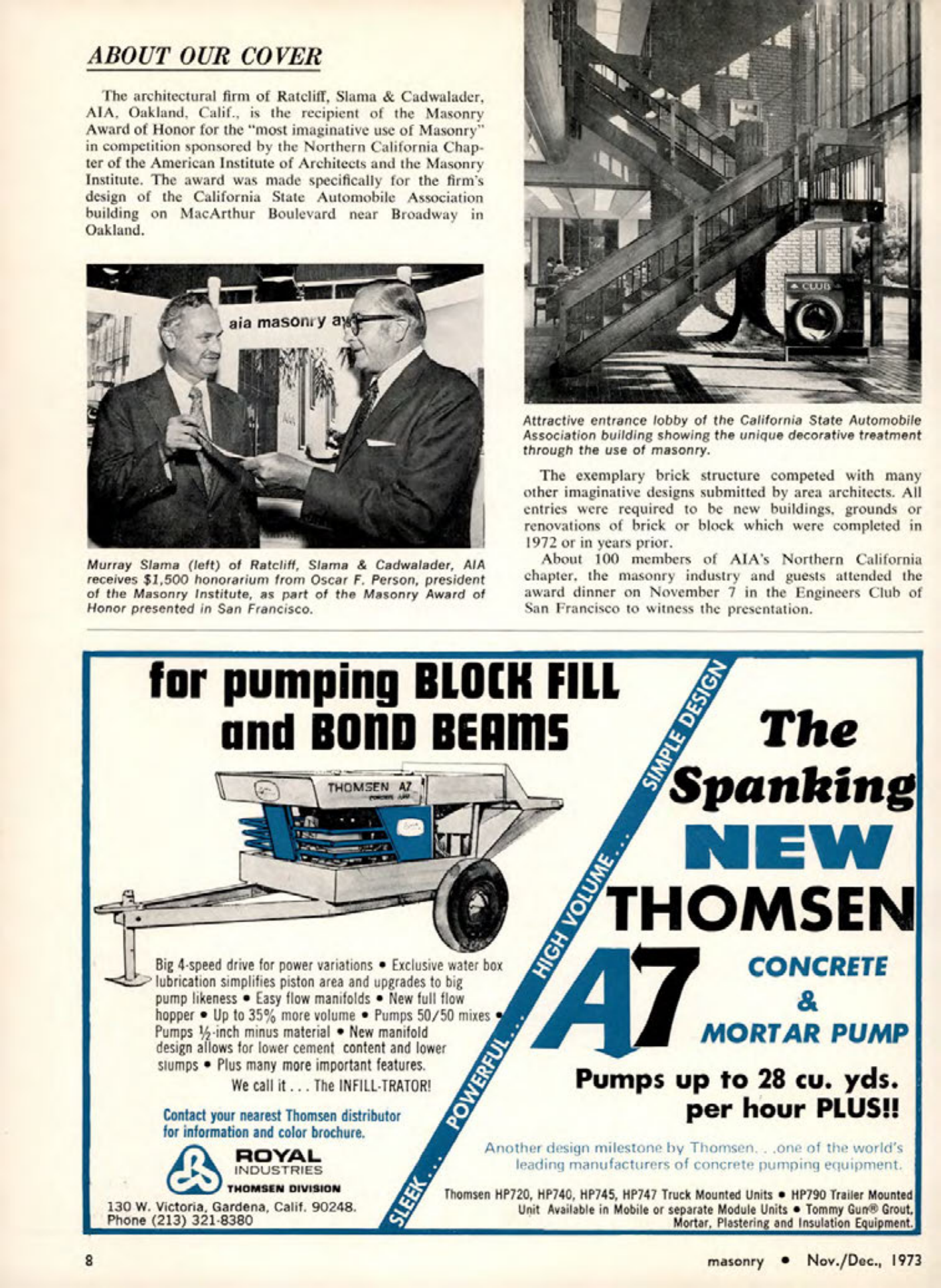 Masonry Magazine December 1973 Page. 8