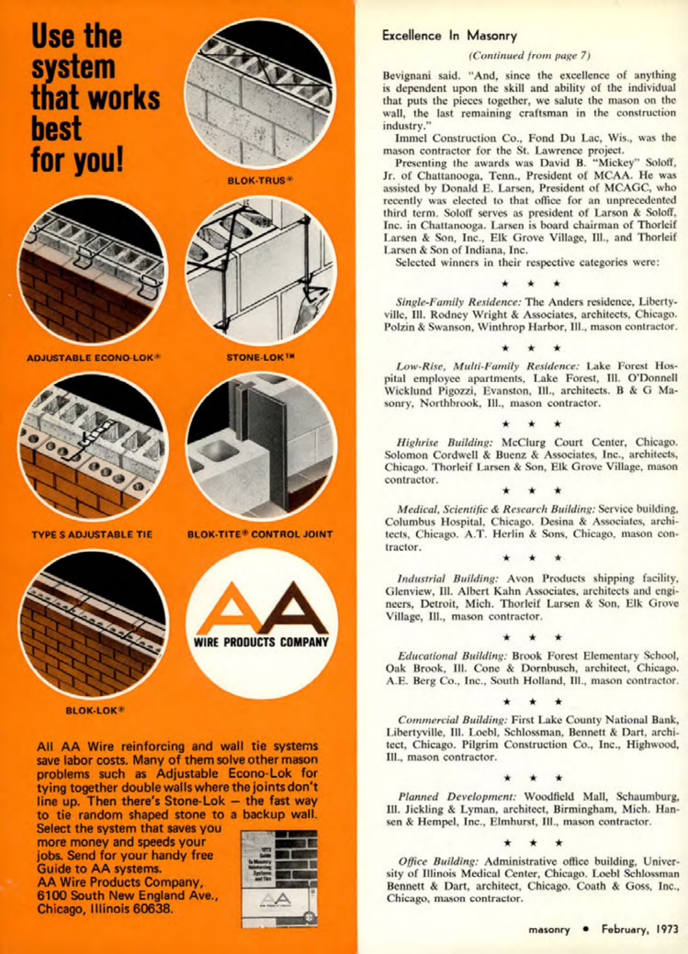 Masonry Magazine February 1973 Page. 8