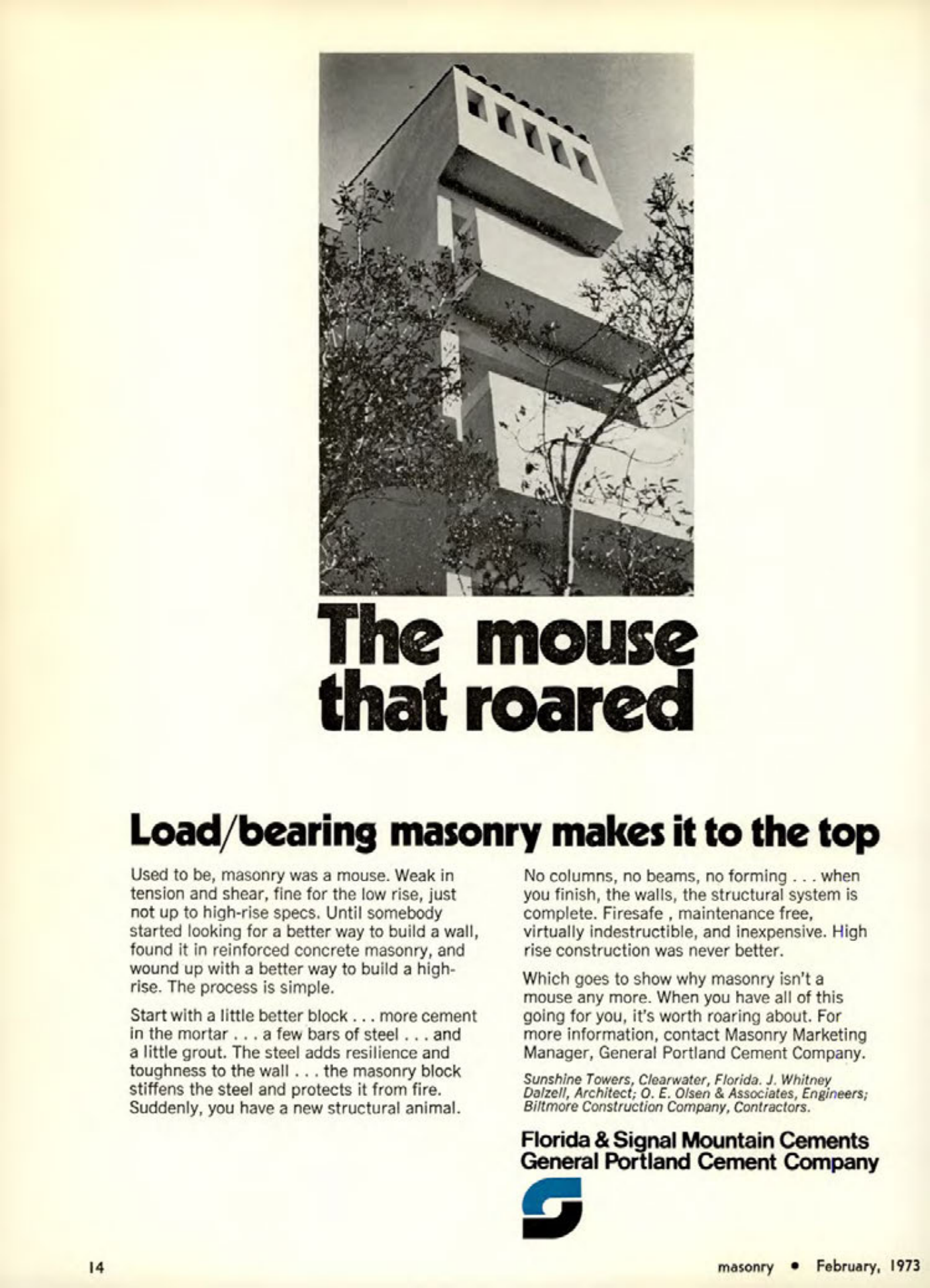 Masonry Magazine February 1973 Page. 14