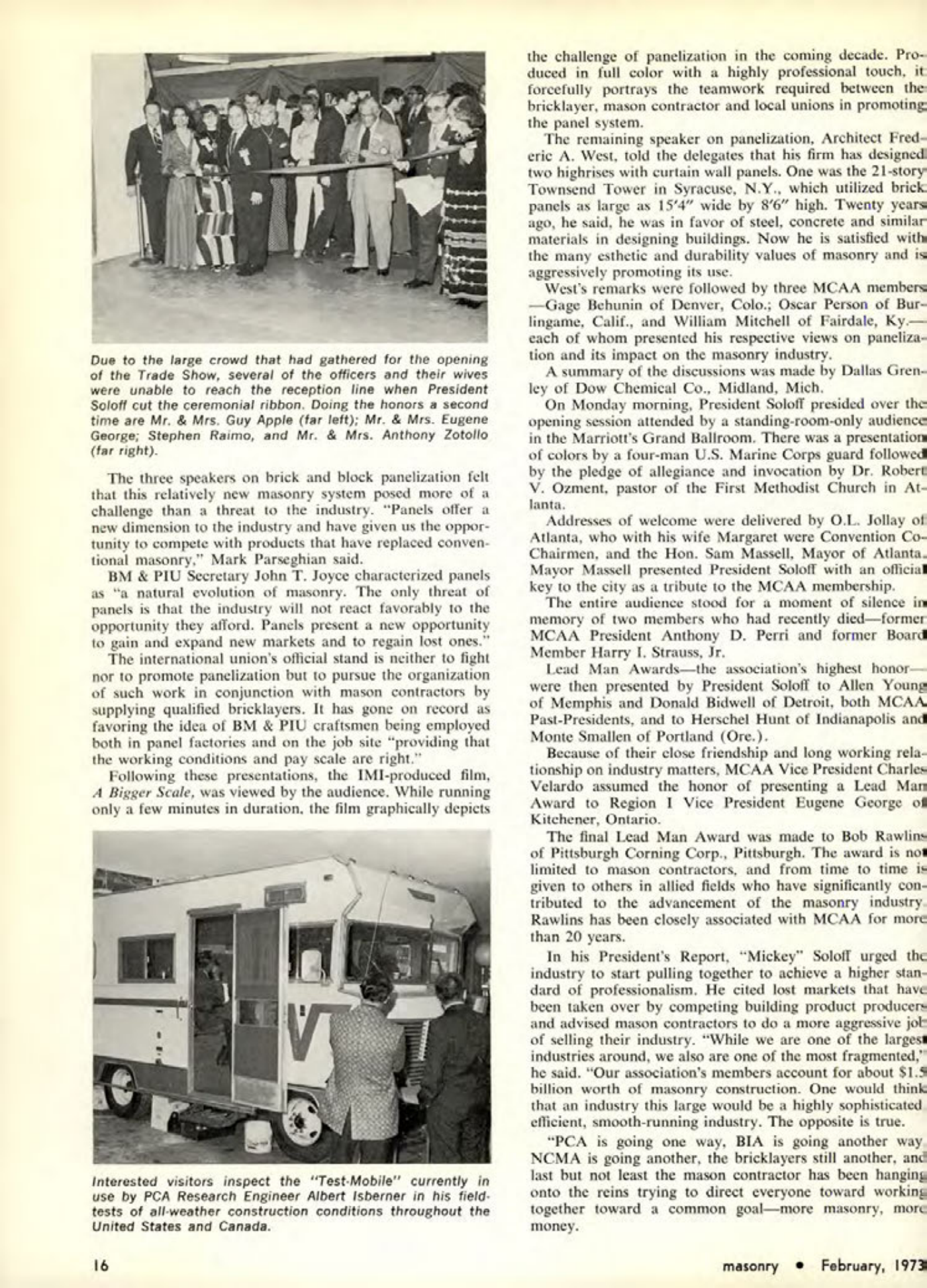 Masonry Magazine February 1973 Page. 16