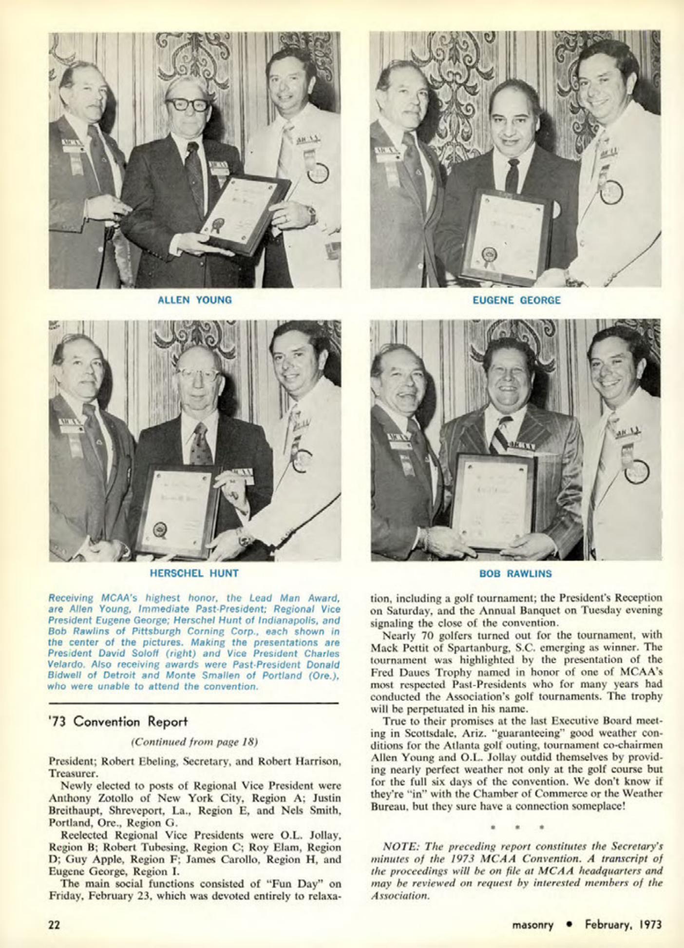 Masonry Magazine February 1973 Page. 22