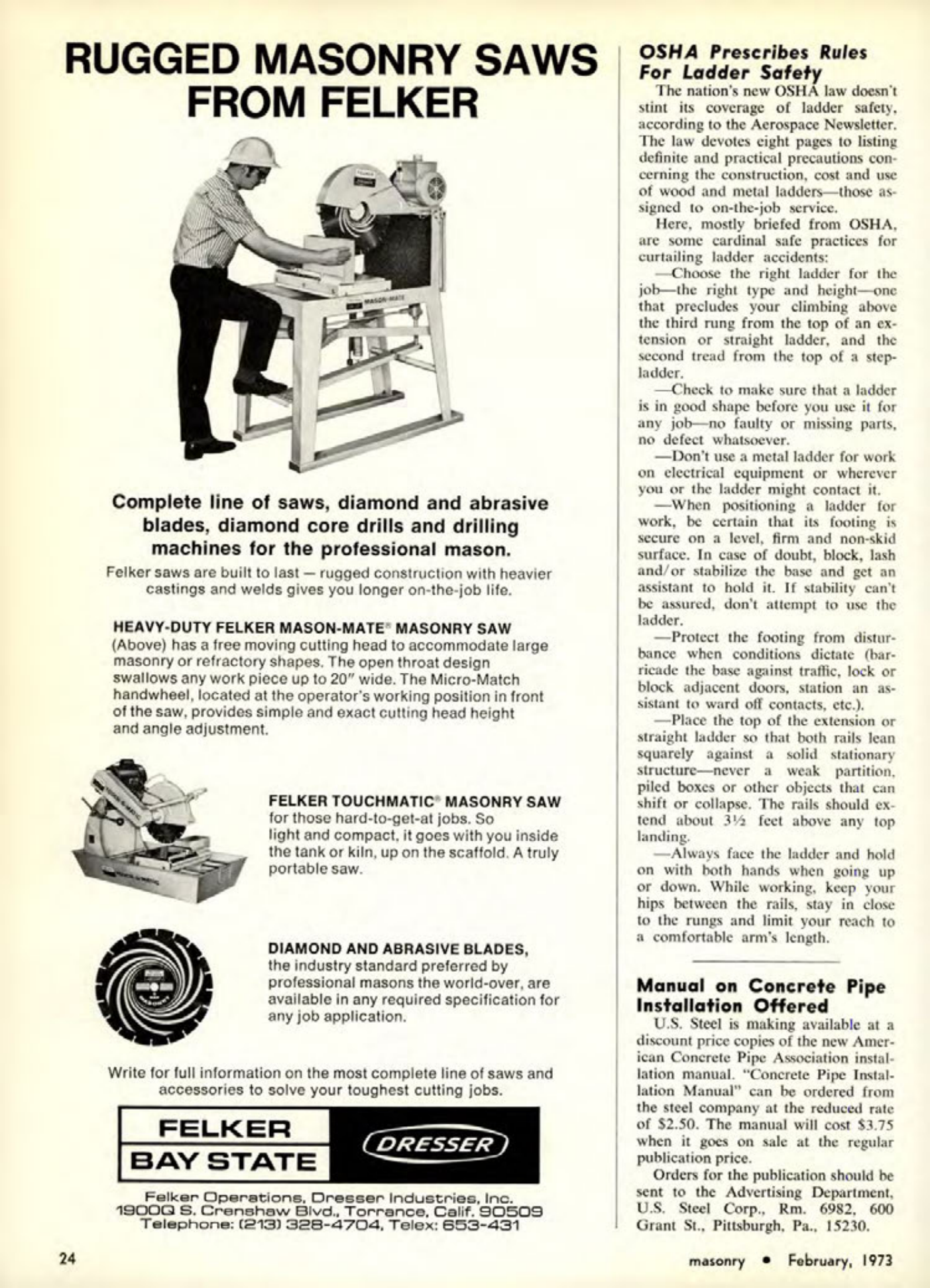 Masonry Magazine February 1973 Page. 24