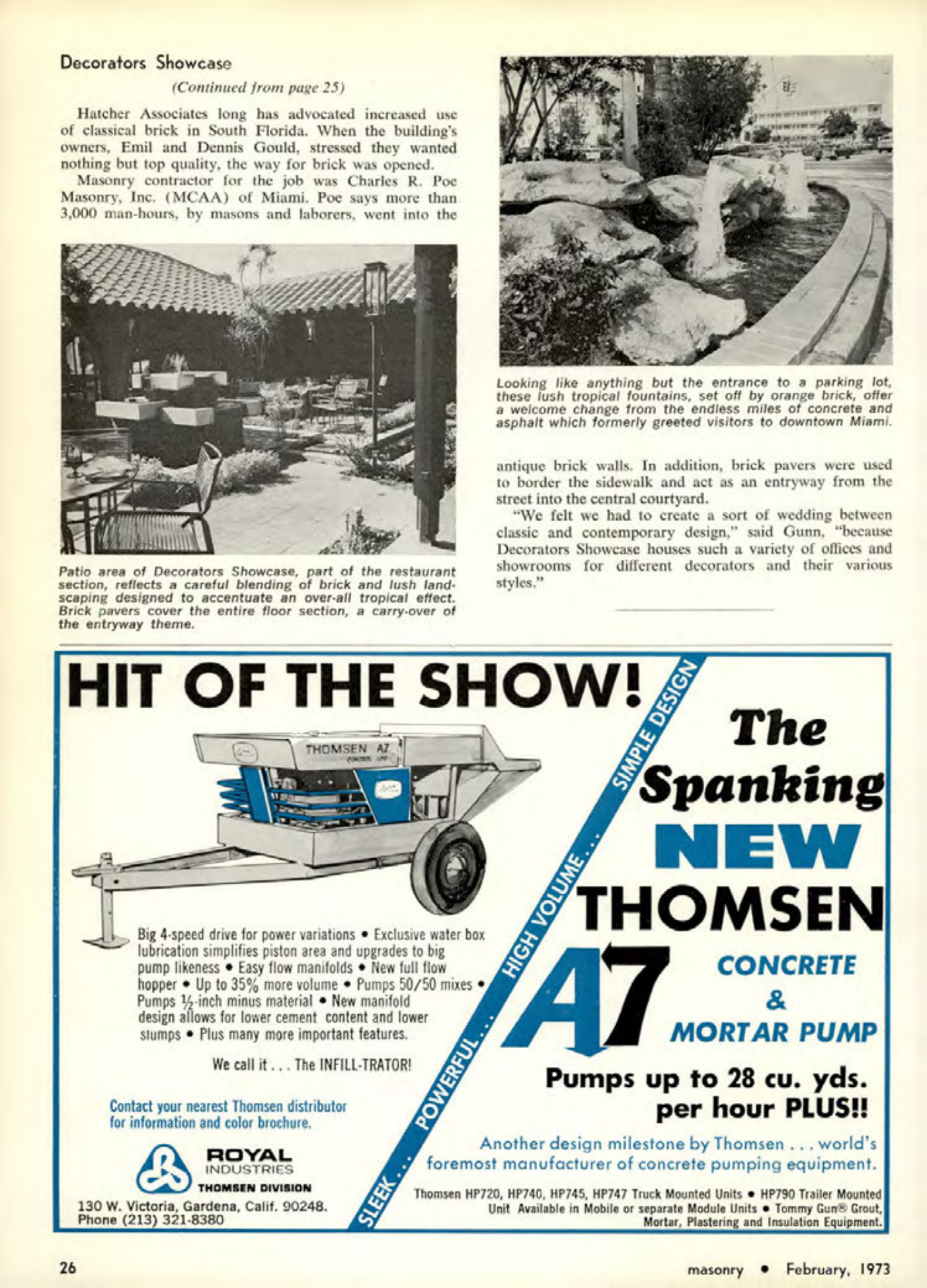 Masonry Magazine February 1973 Page. 26