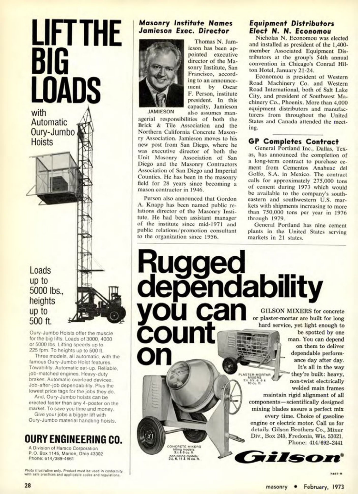Masonry Magazine February 1973 Page. 28