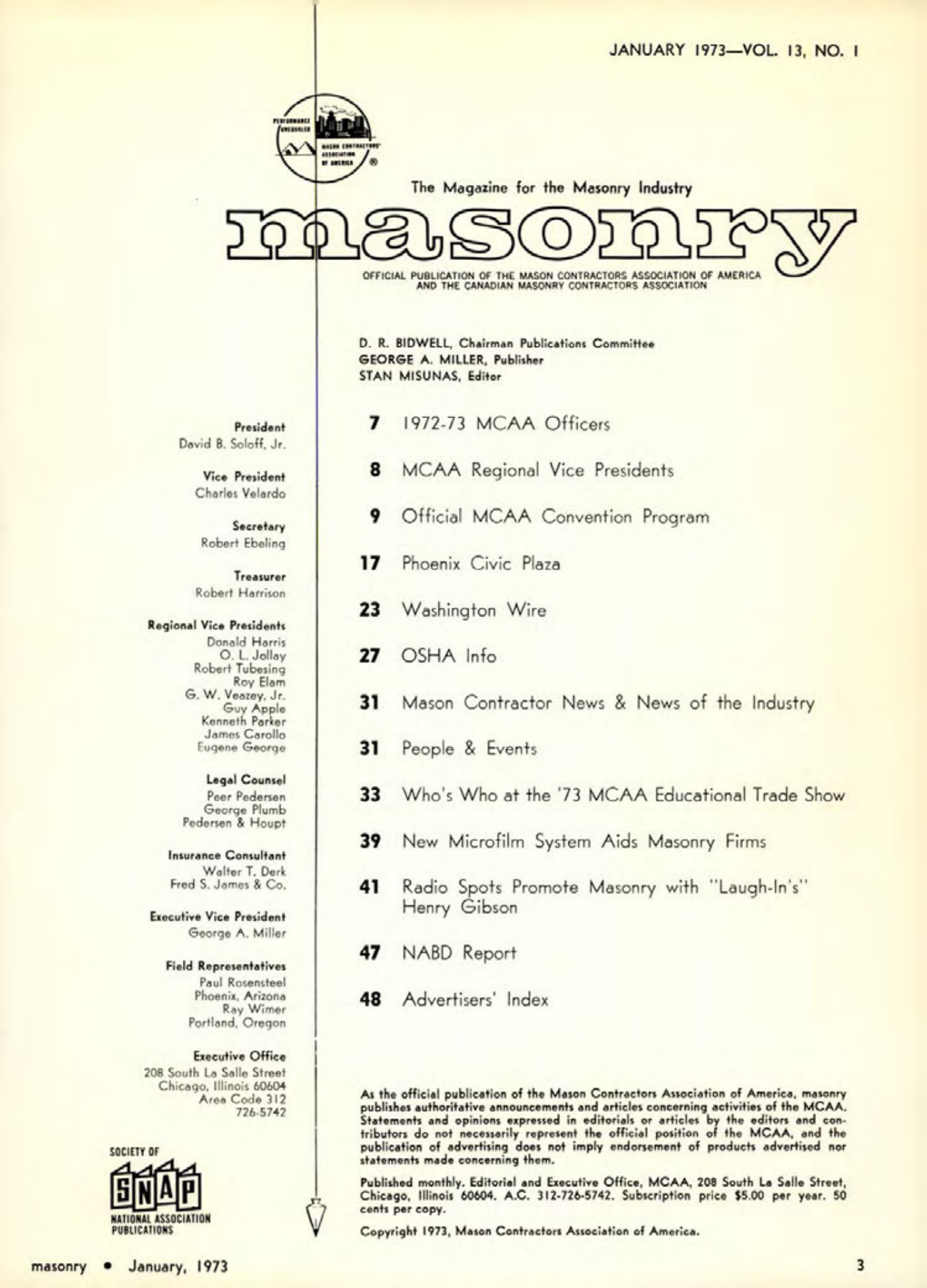 Masonry Magazine January 1973 Page. 5