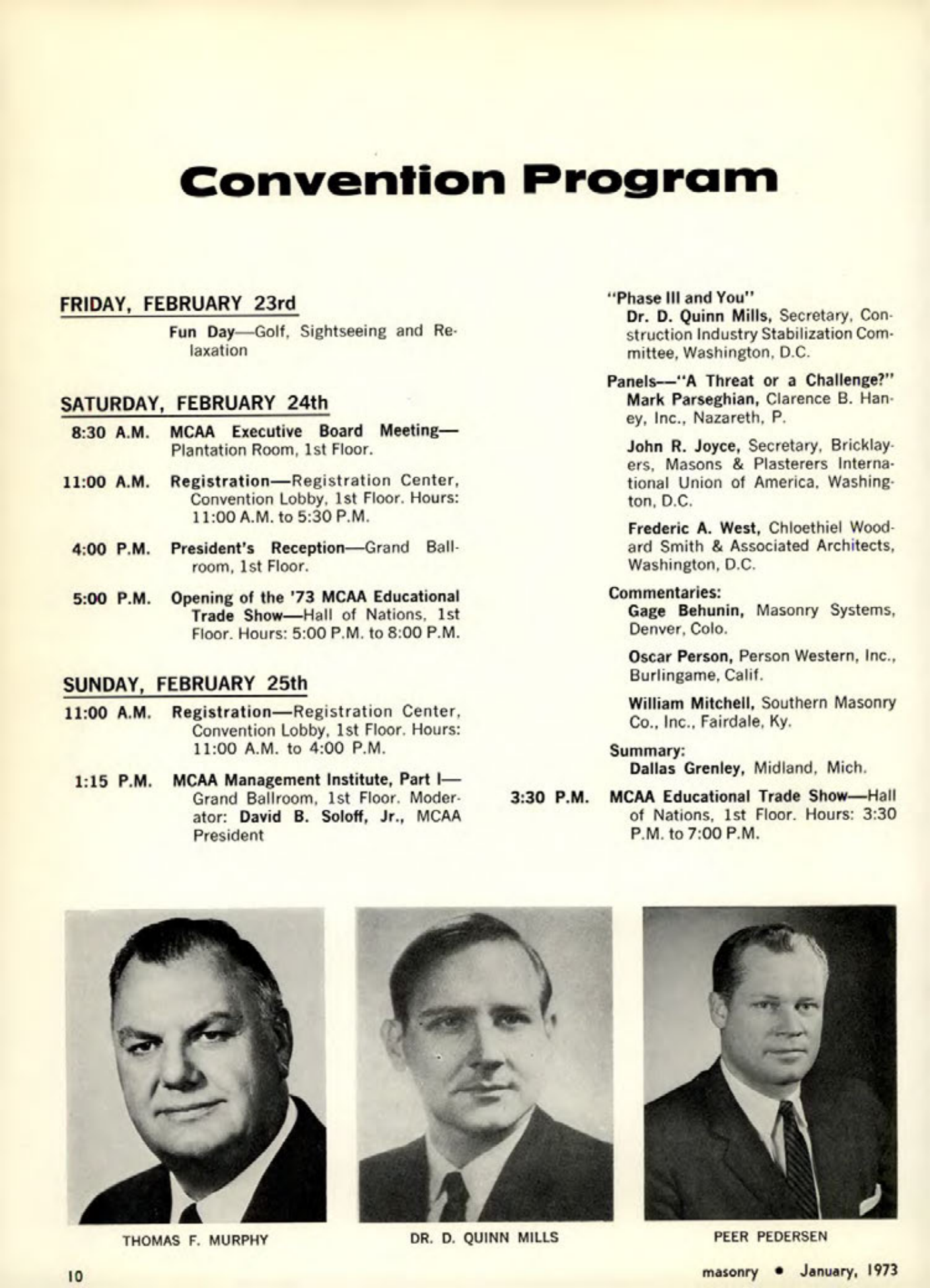 Masonry Magazine January 1973 Page. 12