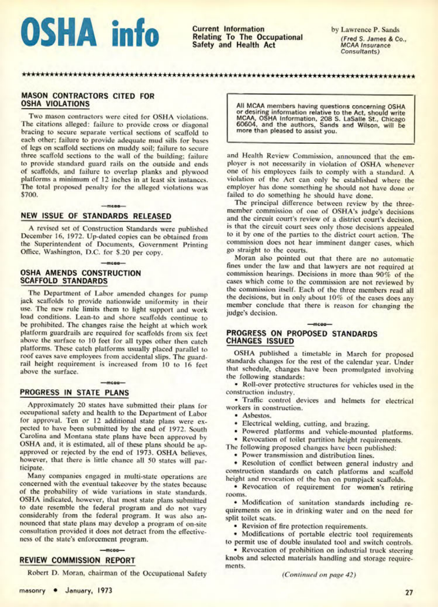 Masonry Magazine January 1973 Page. 29