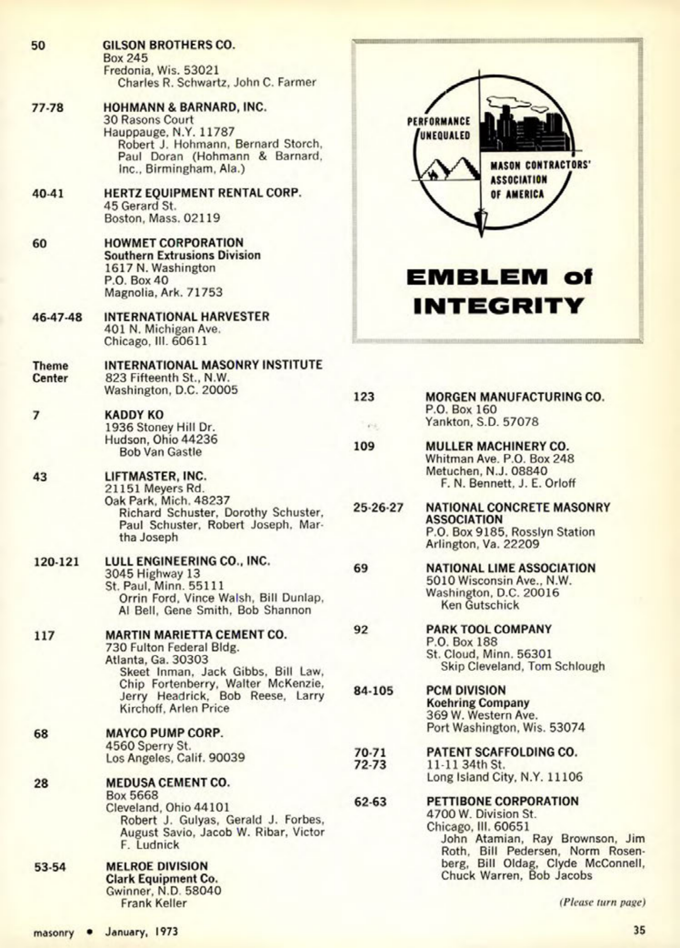 Masonry Magazine January 1973 Page. 37