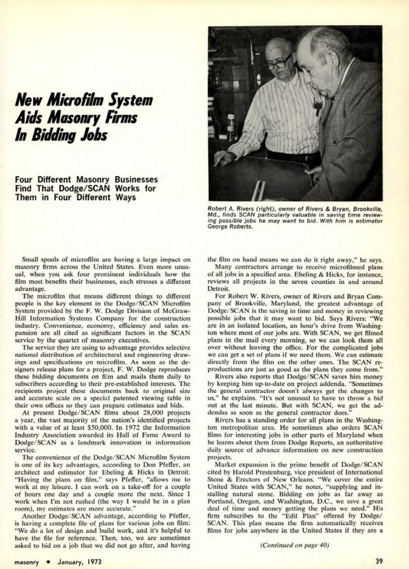 Masonry Magazine January 1973 Page. 41