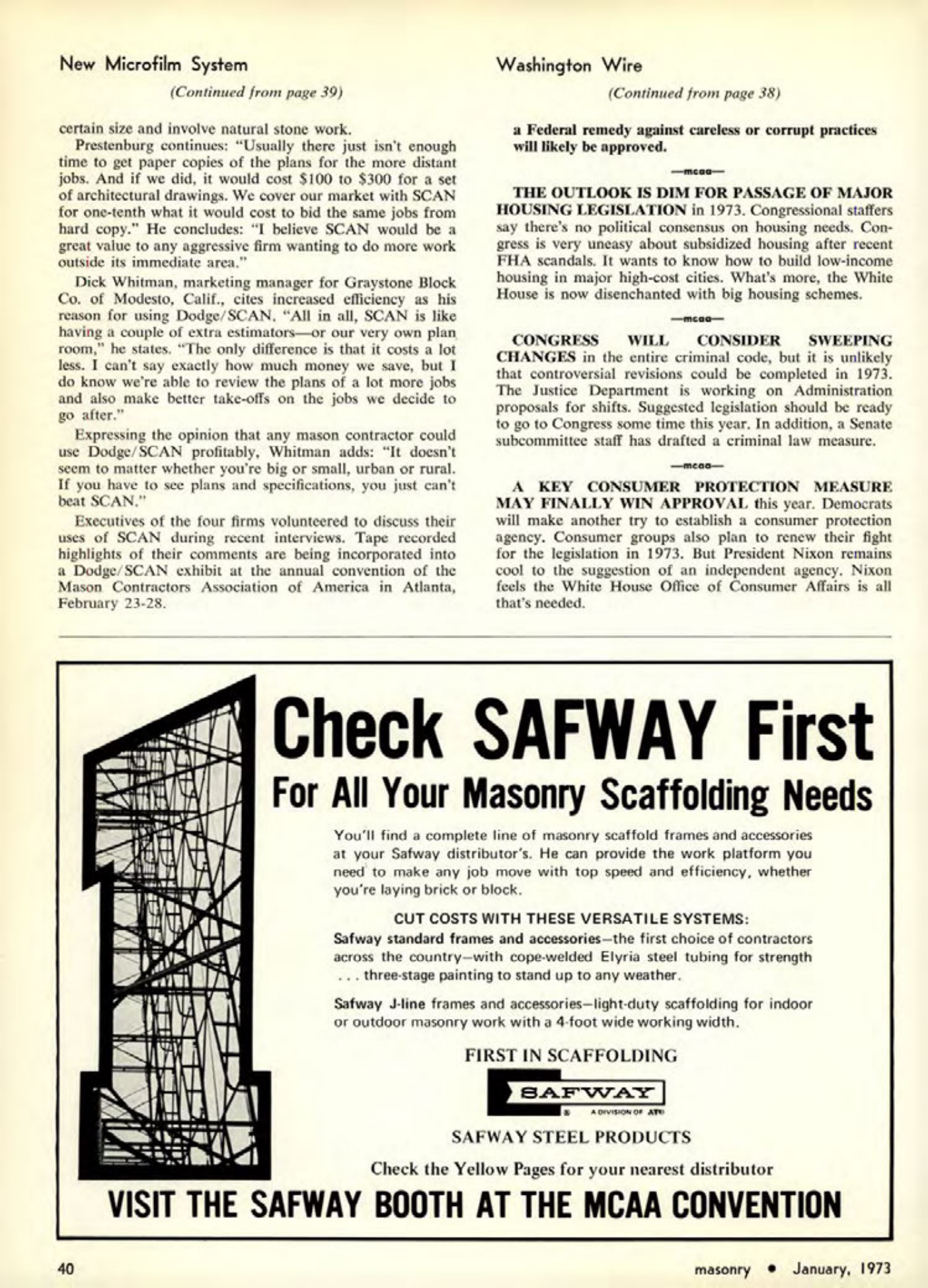 Masonry Magazine January 1973 Page. 42