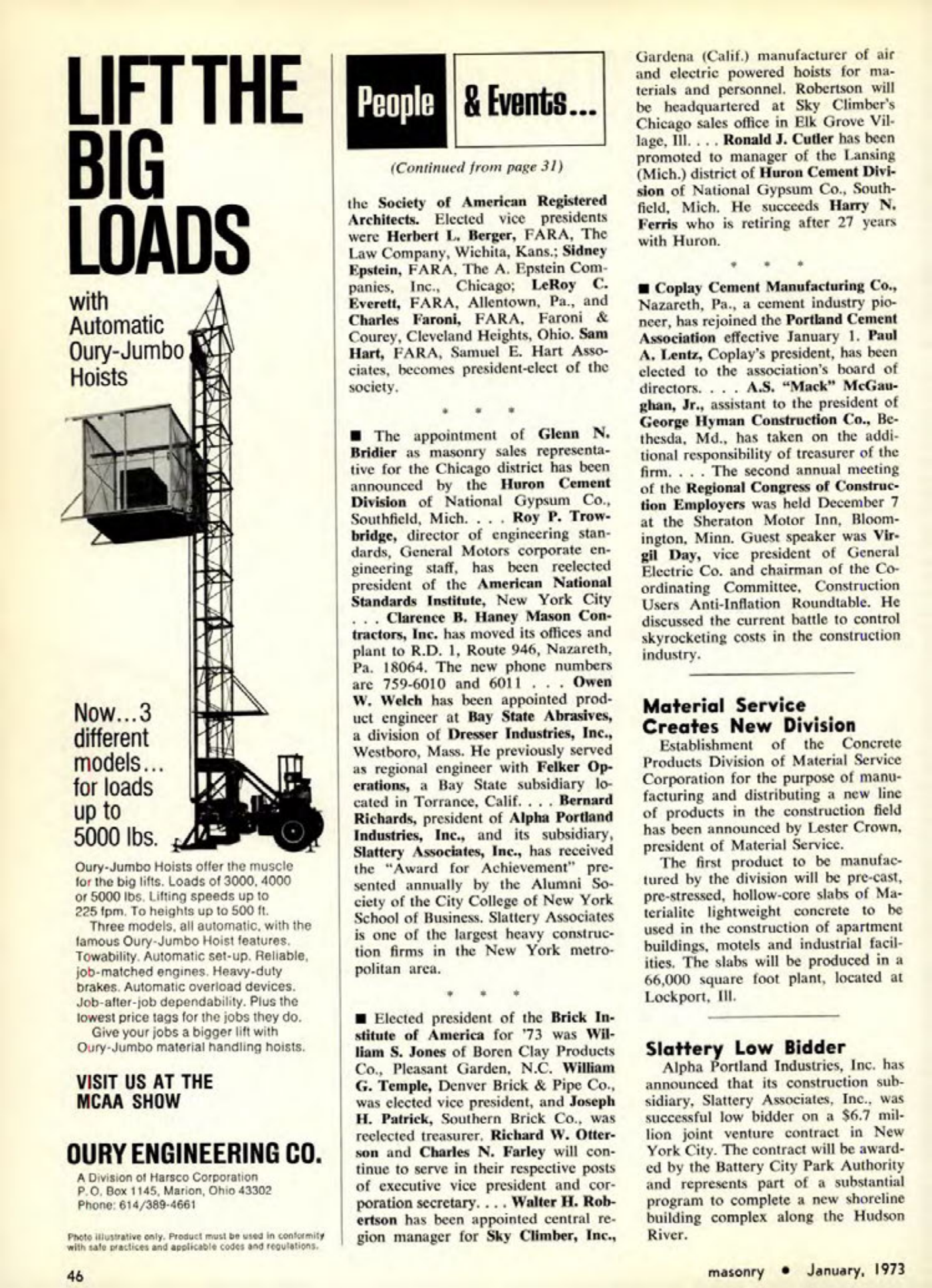 Masonry Magazine January 1973 Page. 48