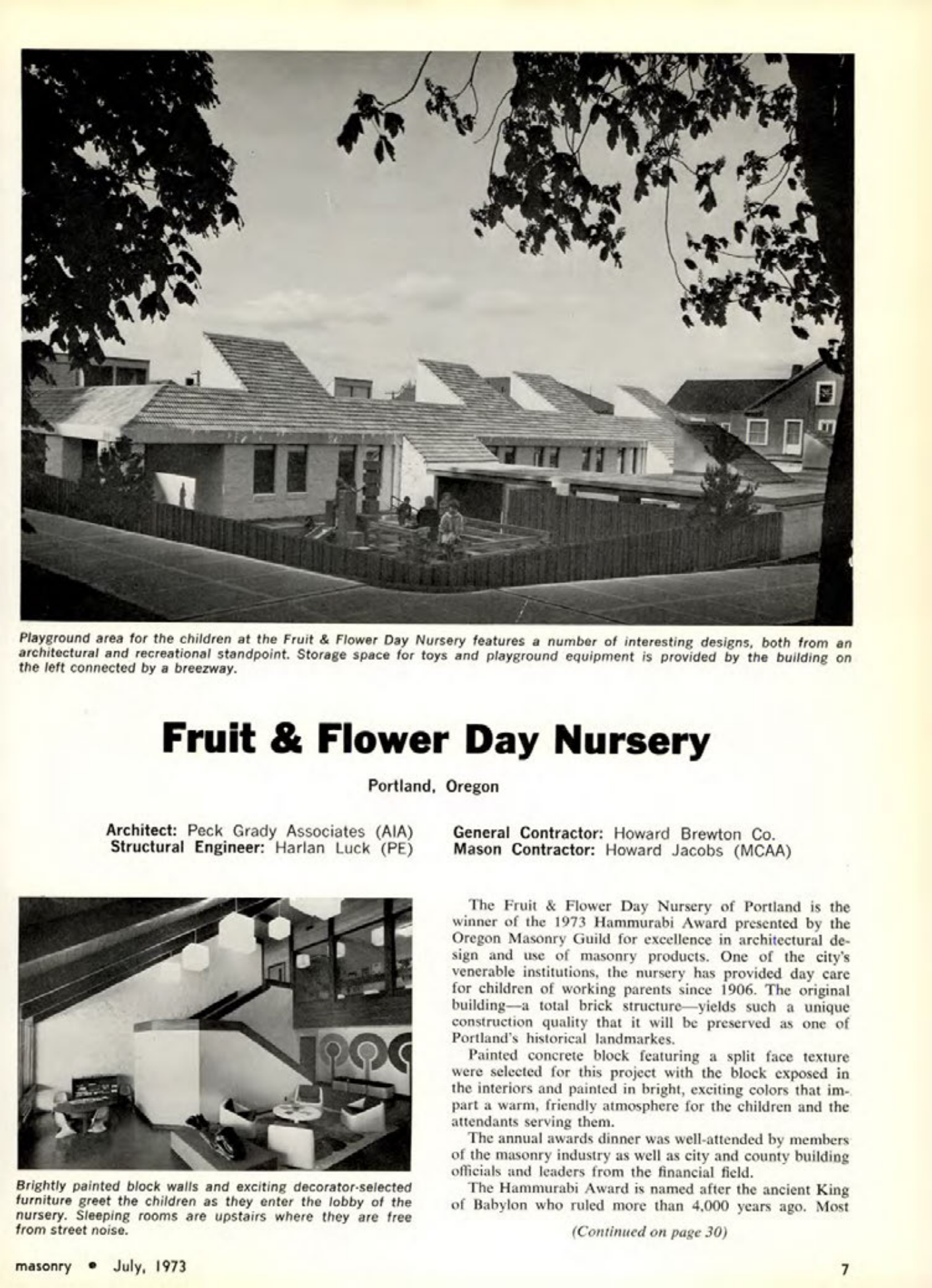 Masonry Magazine July 1973 Page. 7