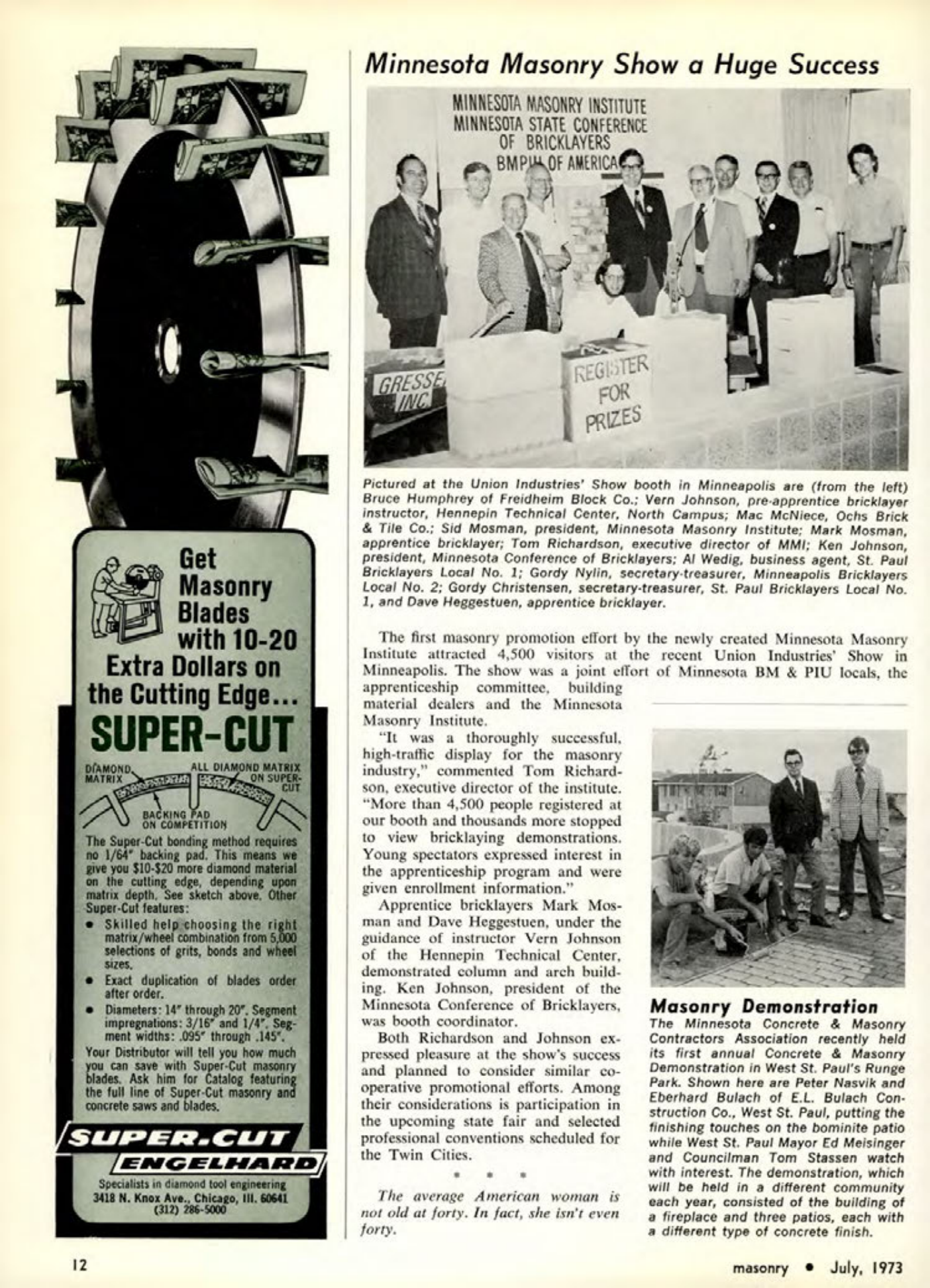 Masonry Magazine July 1973 Page. 12