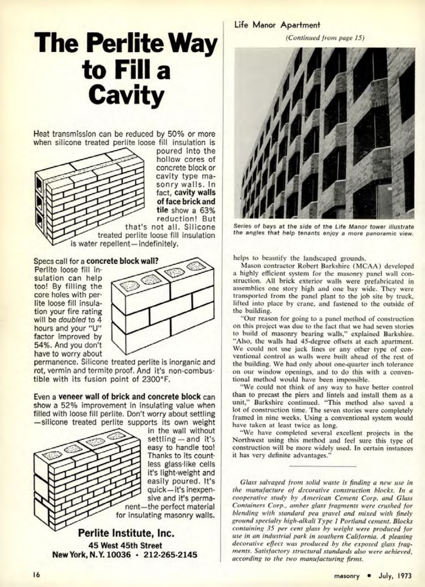 Masonry Magazine July 1973 Page. 16
