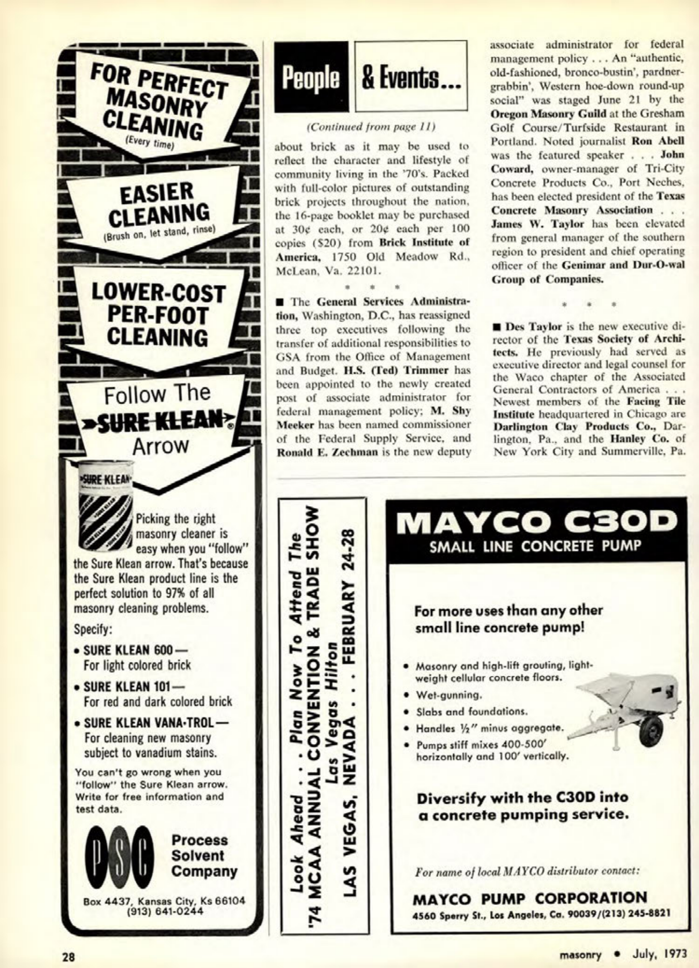 Masonry Magazine July 1973 Page. 28