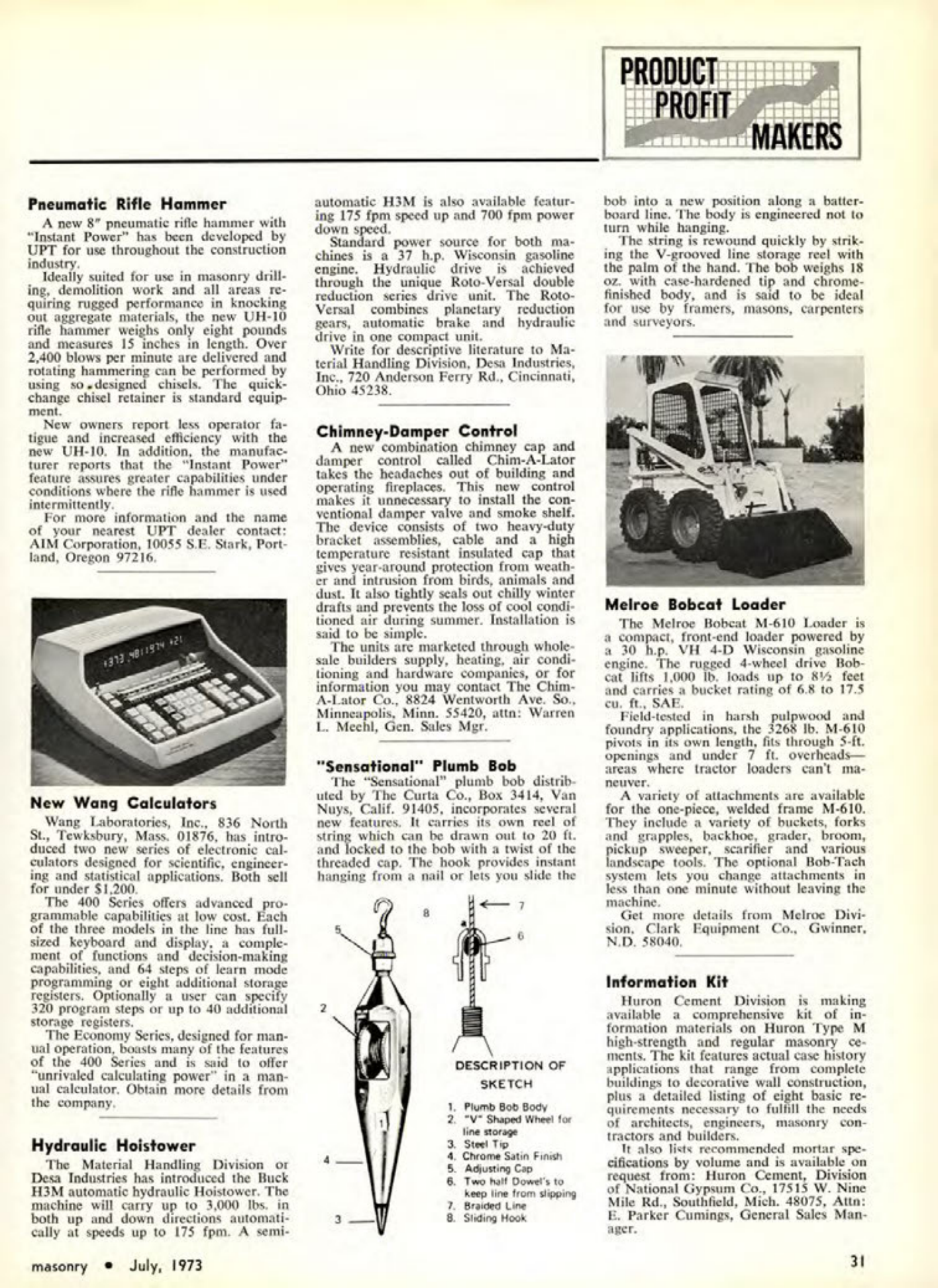 Masonry Magazine July 1973 Page. 31
