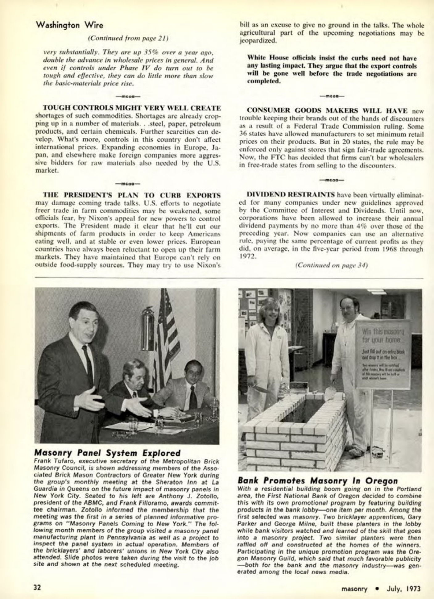 Masonry Magazine July 1973 Page. 32