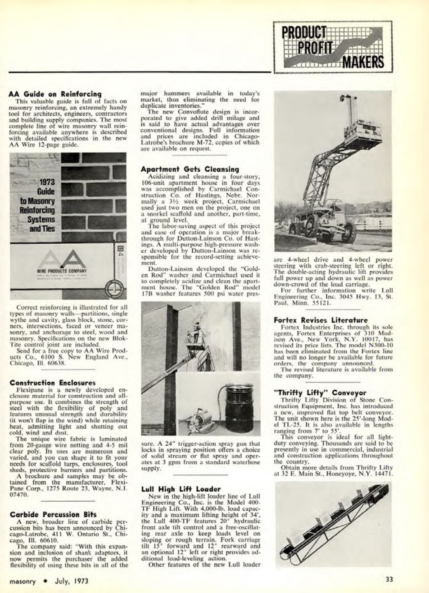 Masonry Magazine July 1973 Page. 33