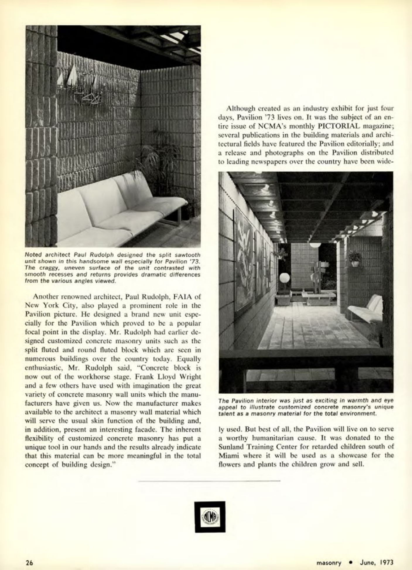 Masonry Magazine June 1973 Page. 26