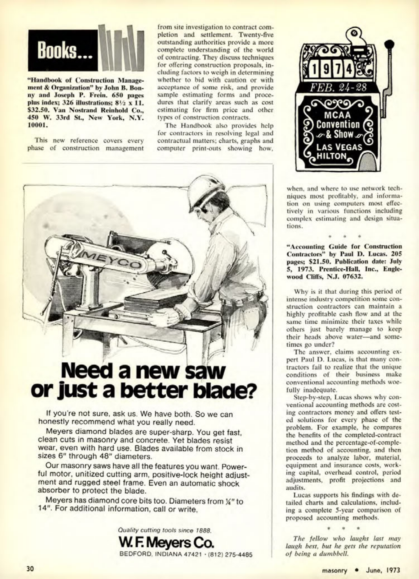 Masonry Magazine June 1973 Page. 30