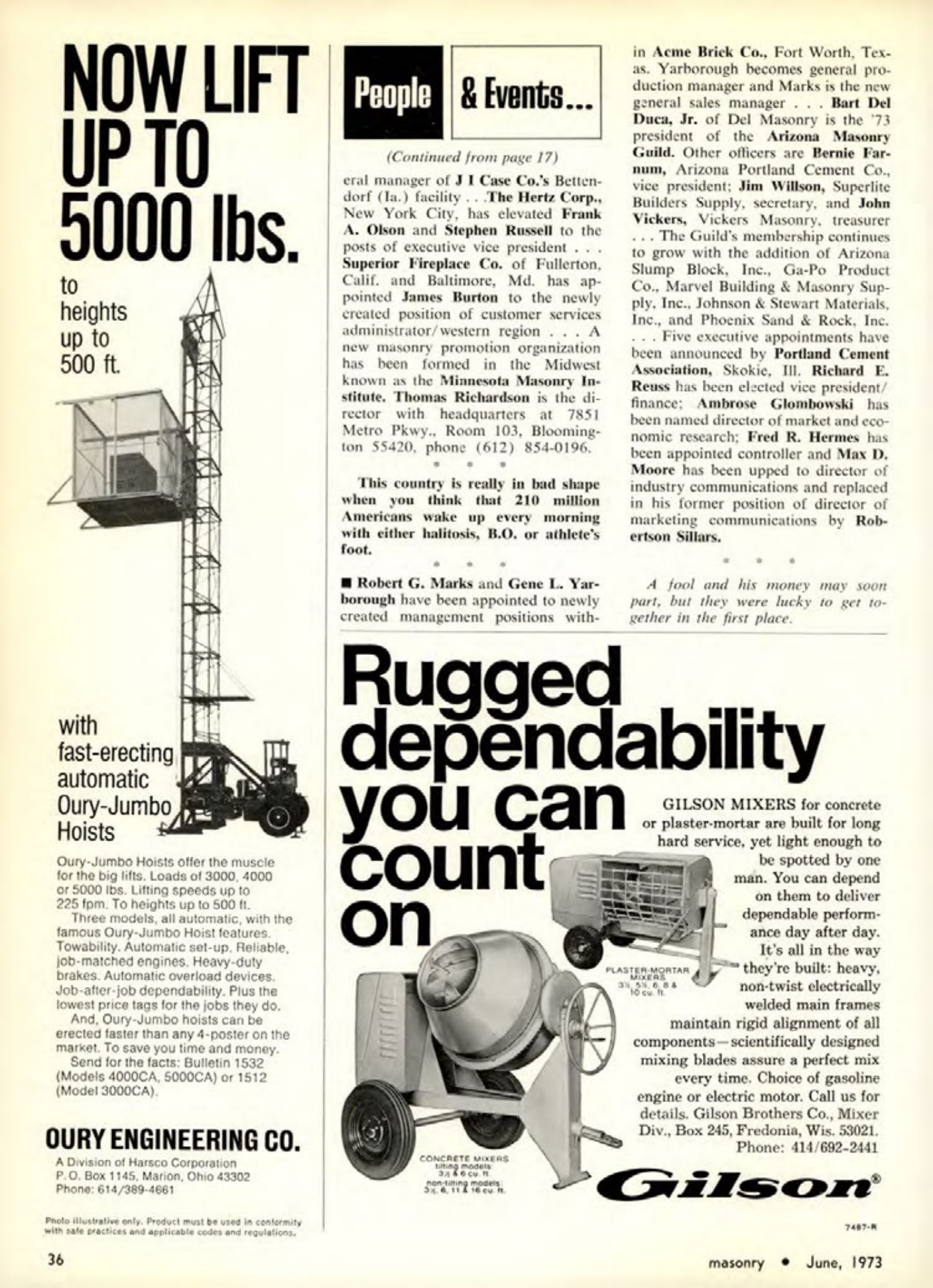 Masonry Magazine June 1973 Page. 36