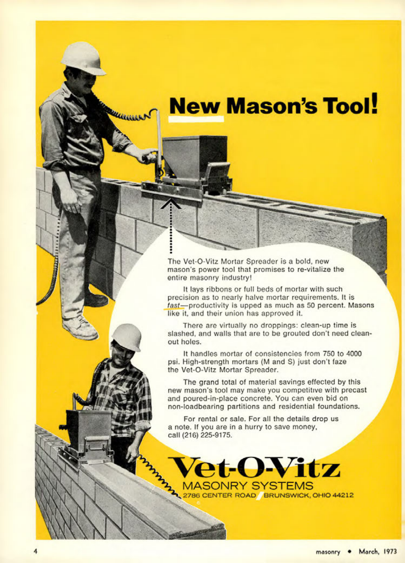 Masonry Magazine March 1973 Page. 4