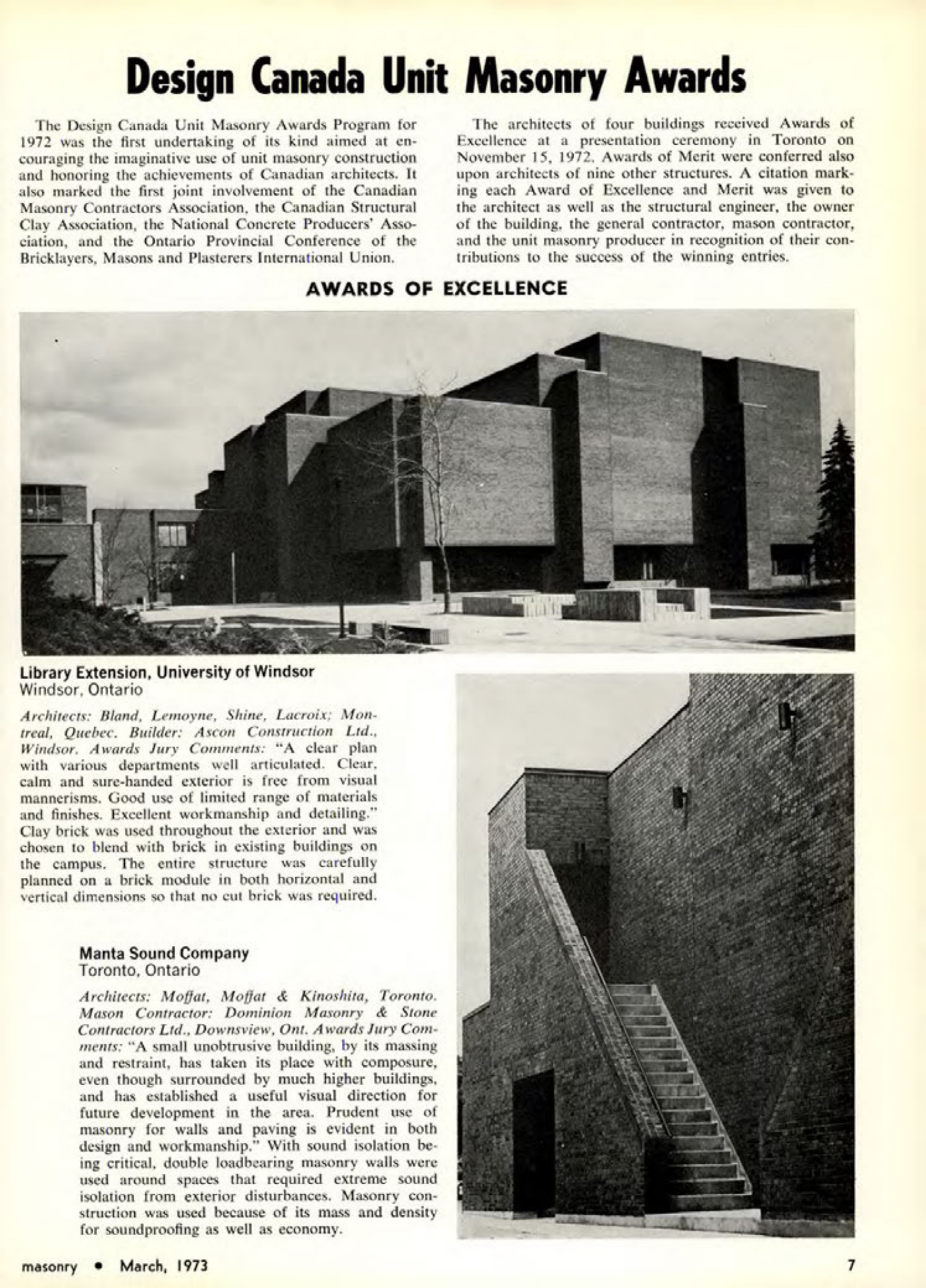 Masonry Magazine March 1973 Page. 7