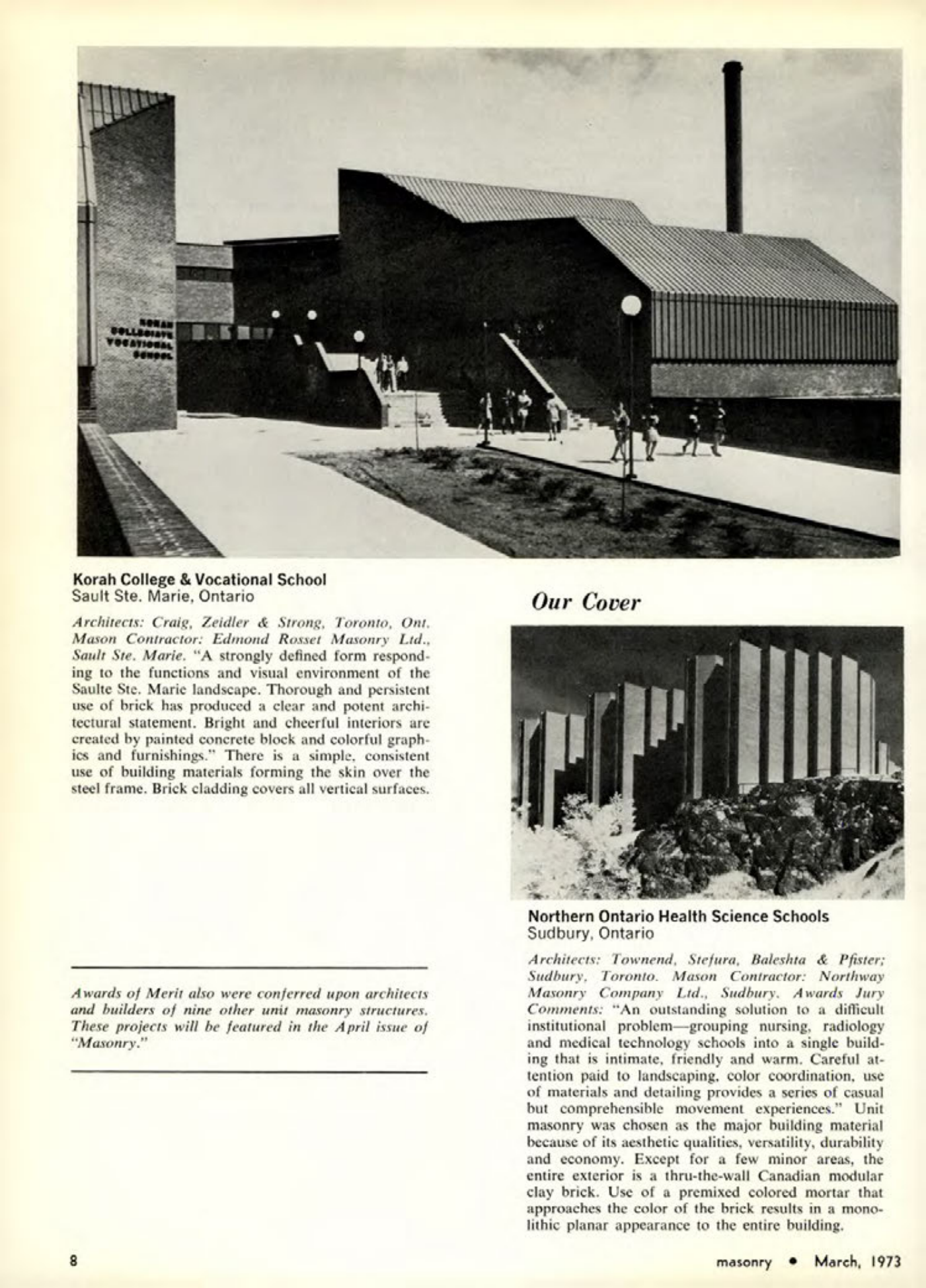 Masonry Magazine March 1973 Page. 8