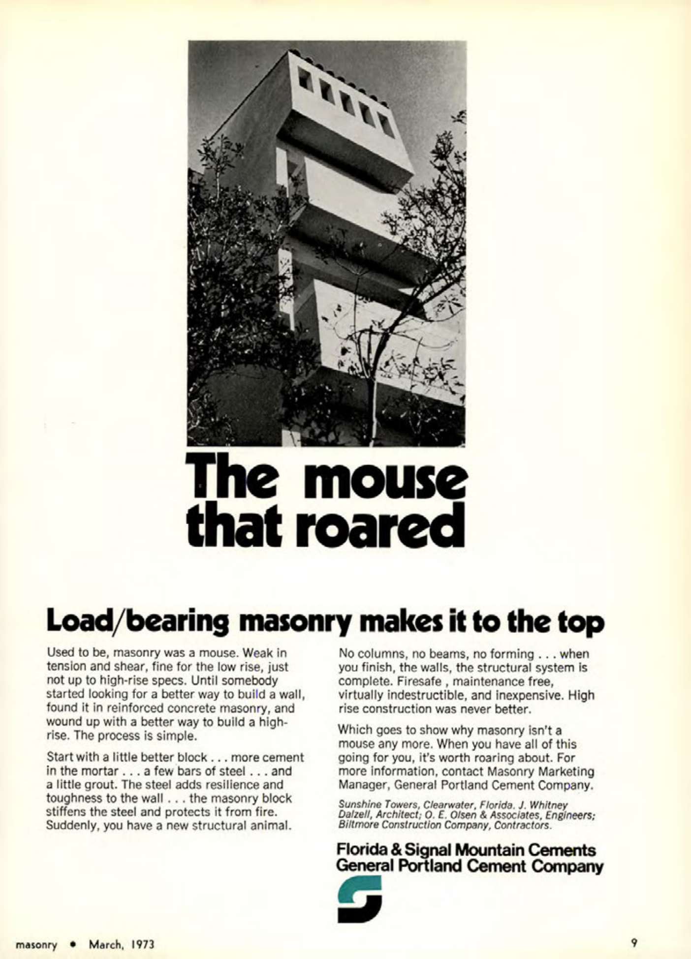 Masonry Magazine March 1973 Page. 9