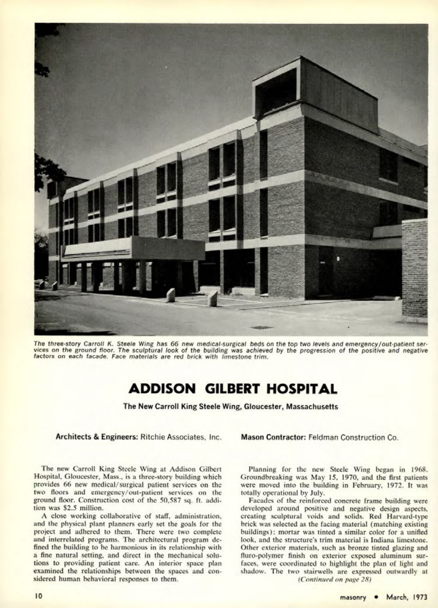 Masonry Magazine March 1973 Page. 10