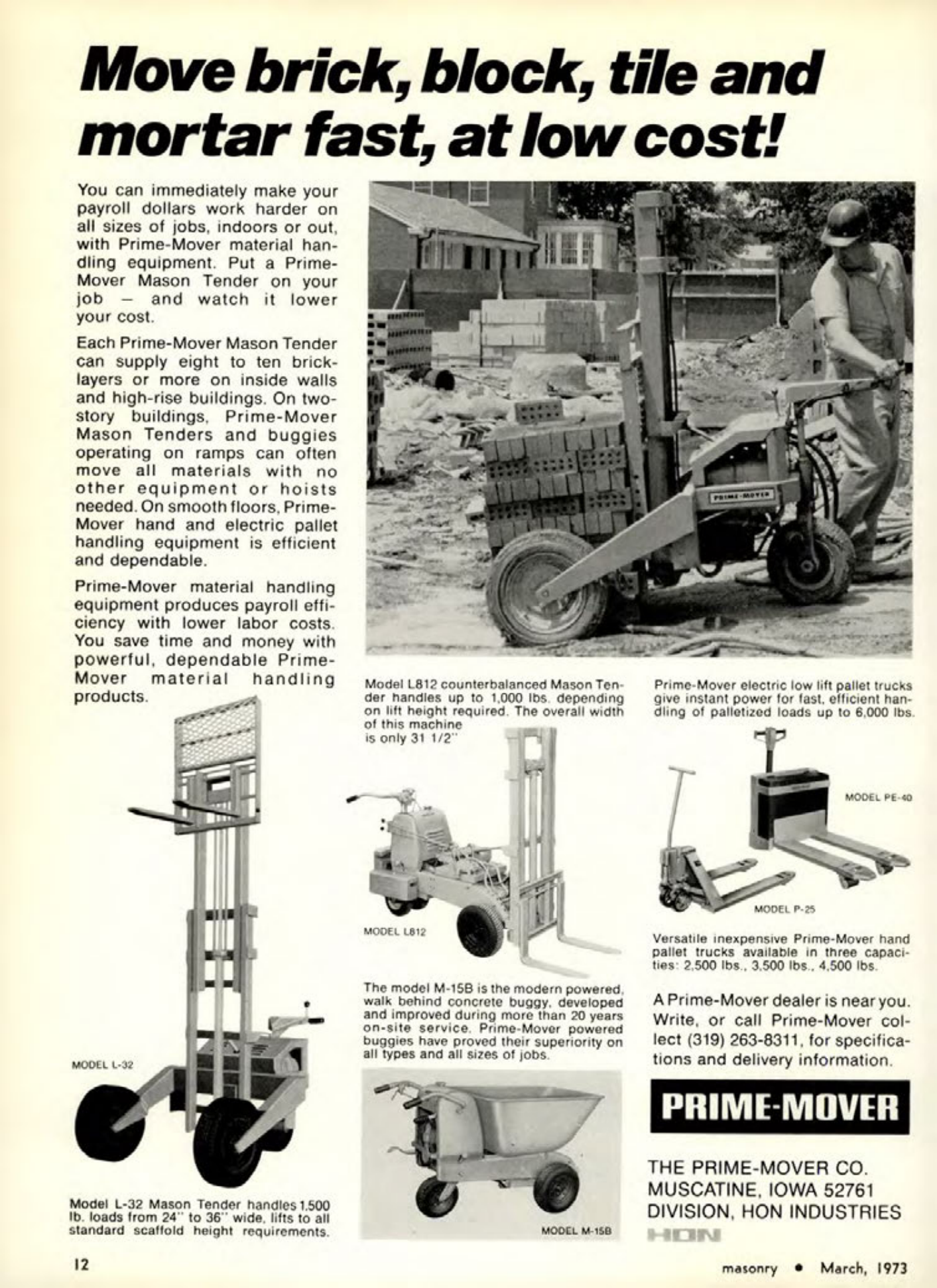 Masonry Magazine March 1973 Page. 12