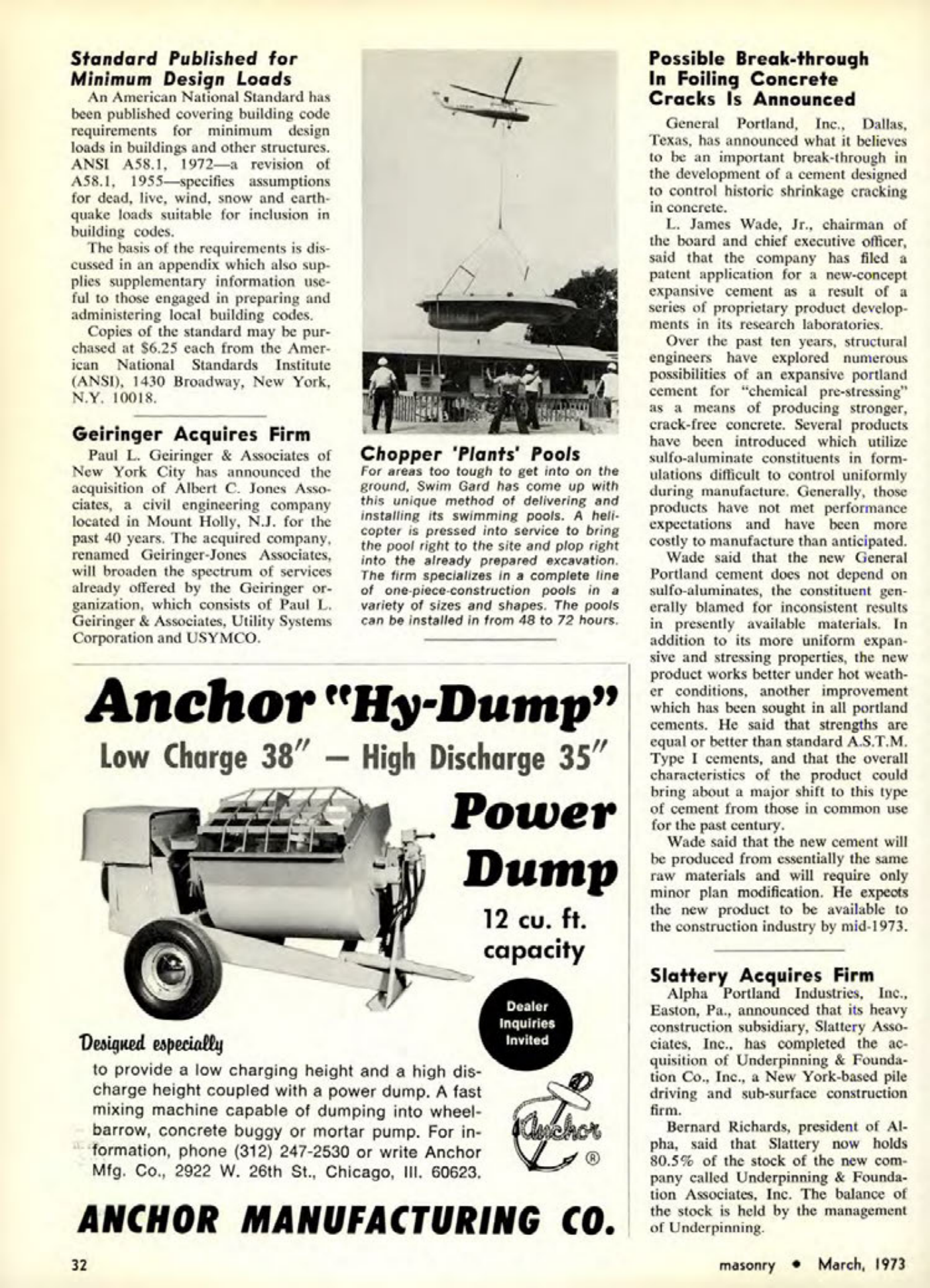 Masonry Magazine March 1973 Page. 32