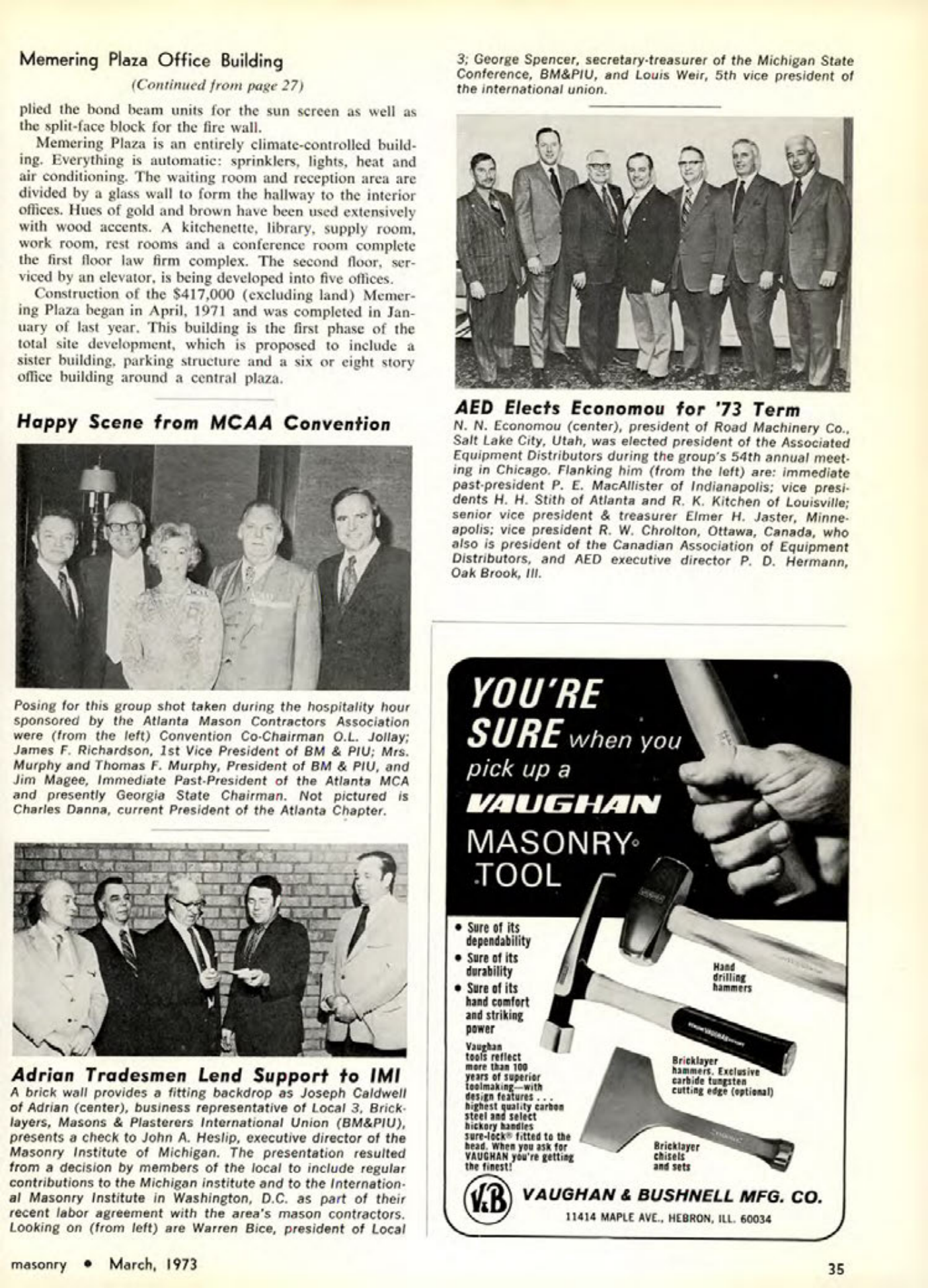 Masonry Magazine March 1973 Page. 35