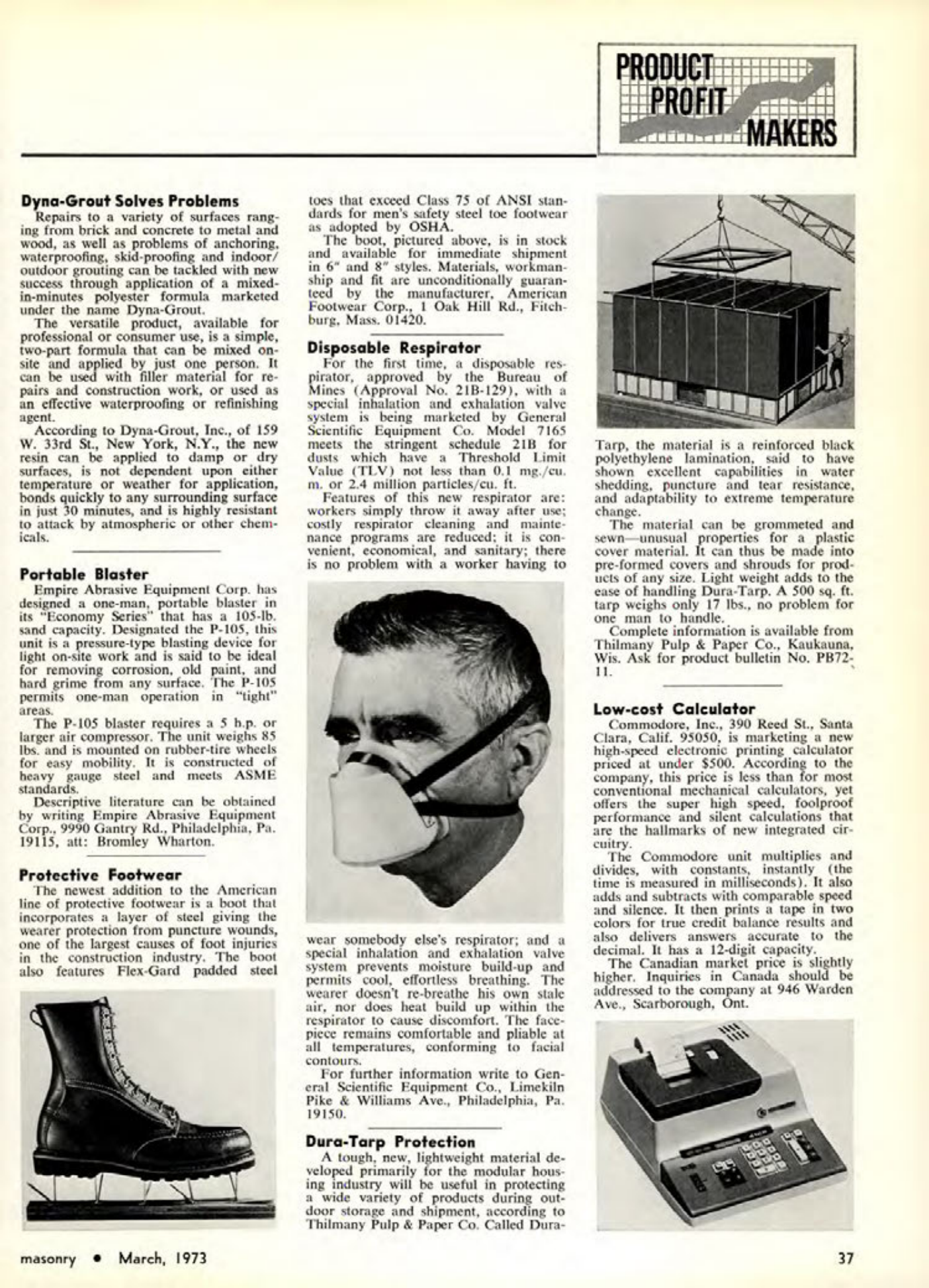 Masonry Magazine March 1973 Page. 37