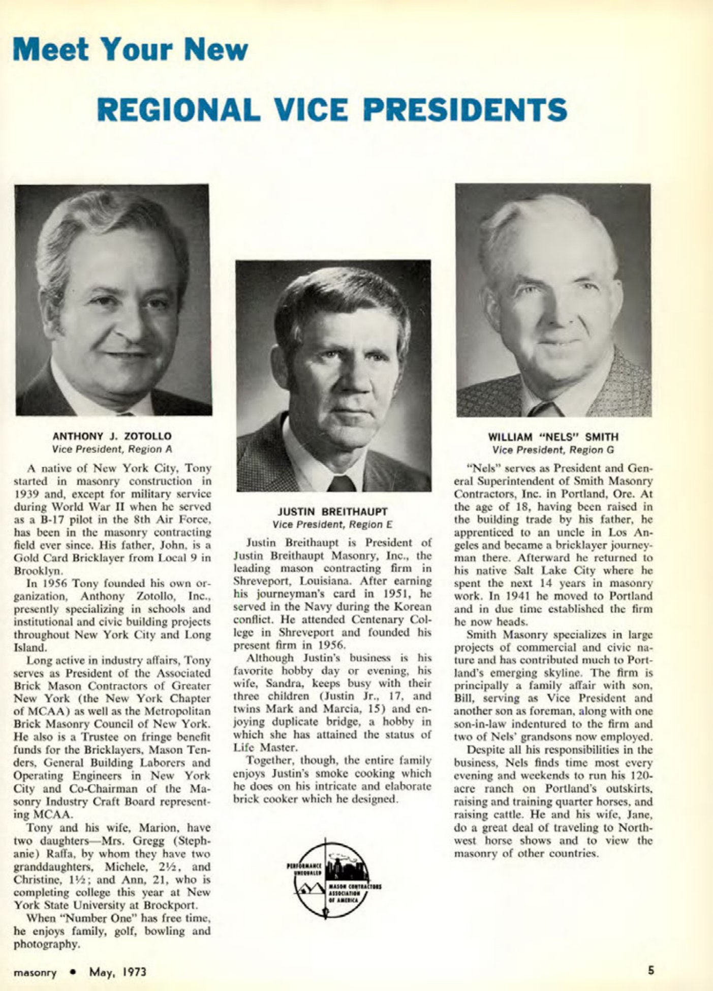 Masonry Magazine May 1973 Page. 5