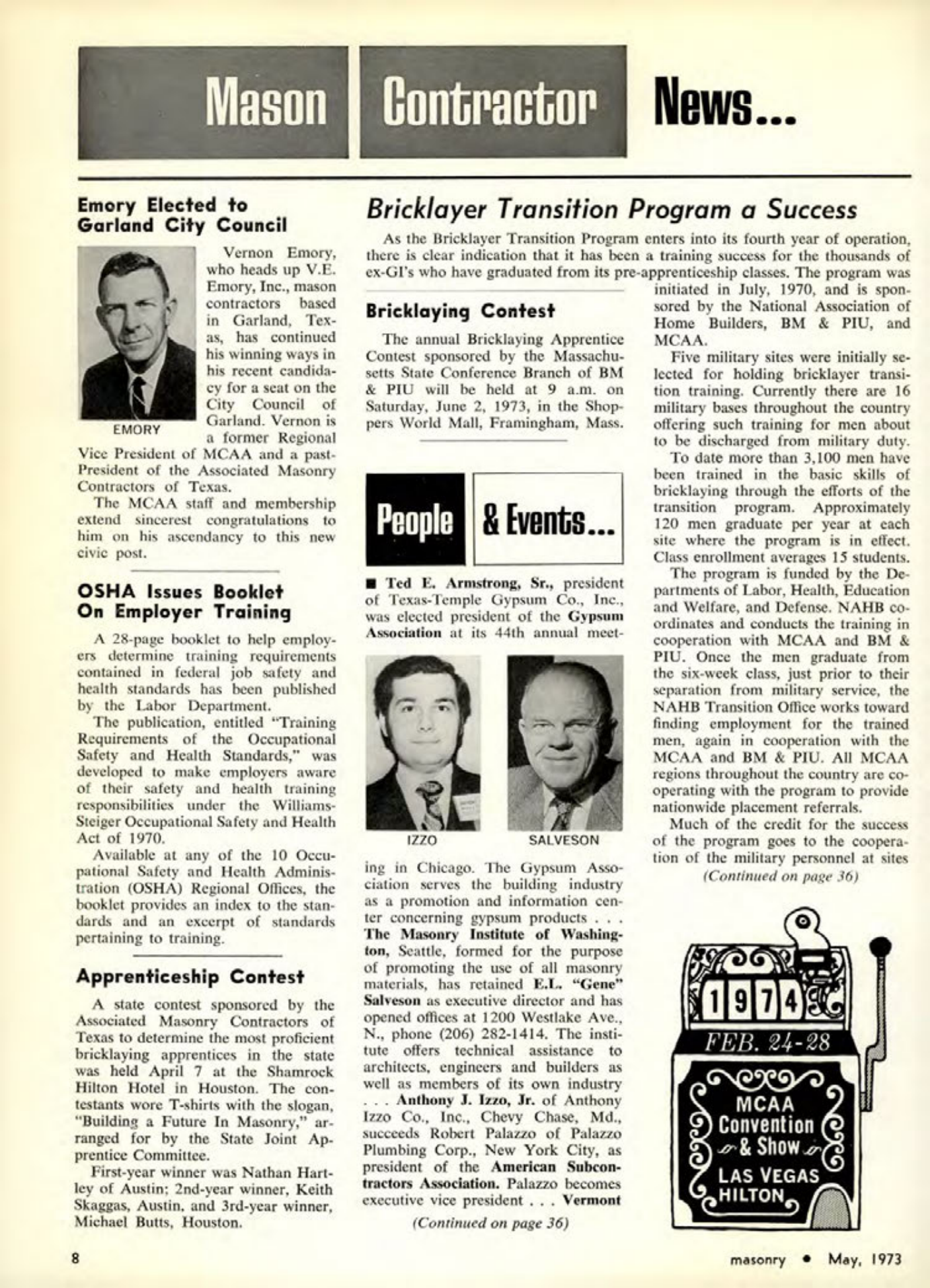 Masonry Magazine May 1973 Page. 8