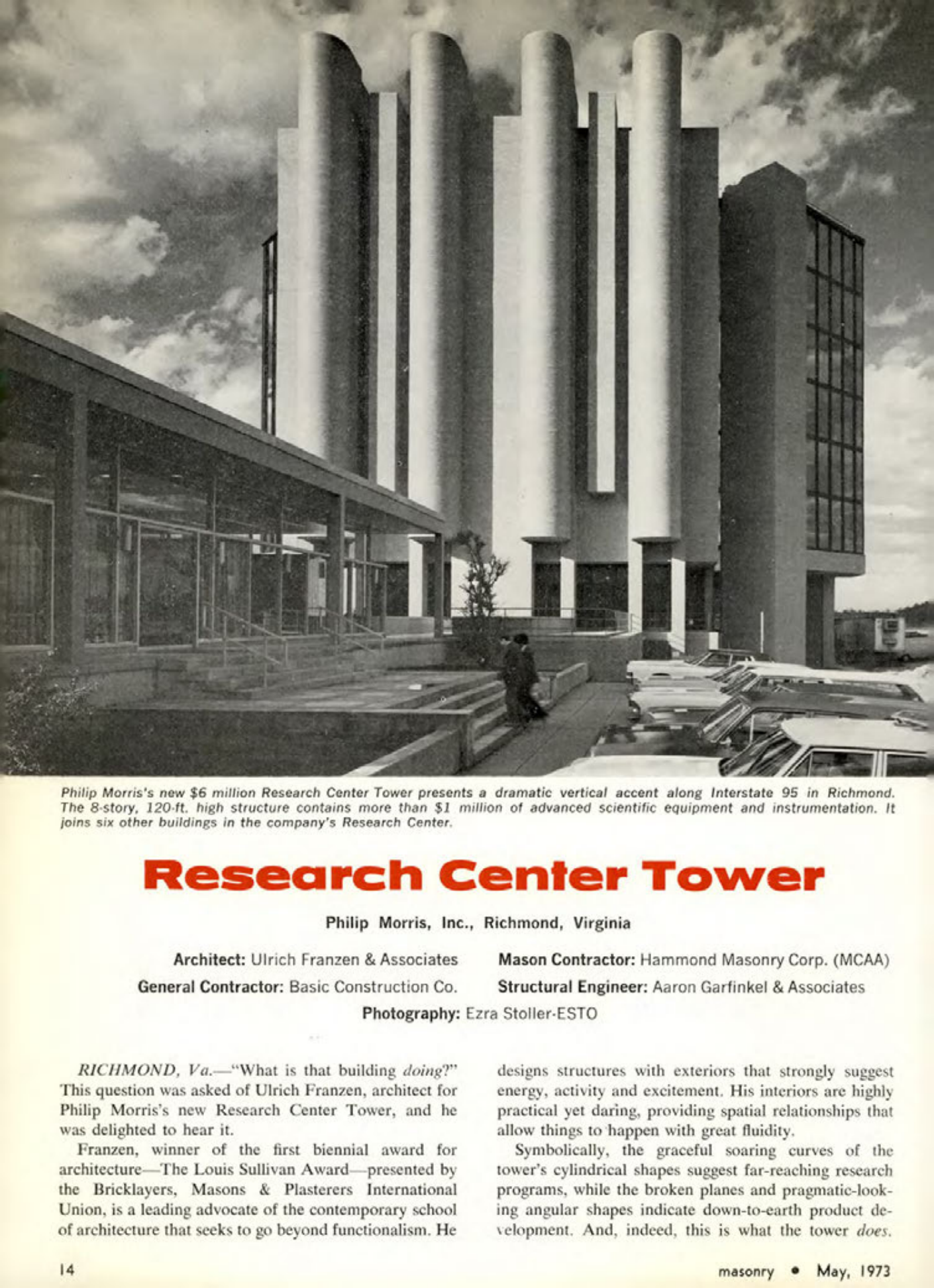 Masonry Magazine May 1973 Page. 14