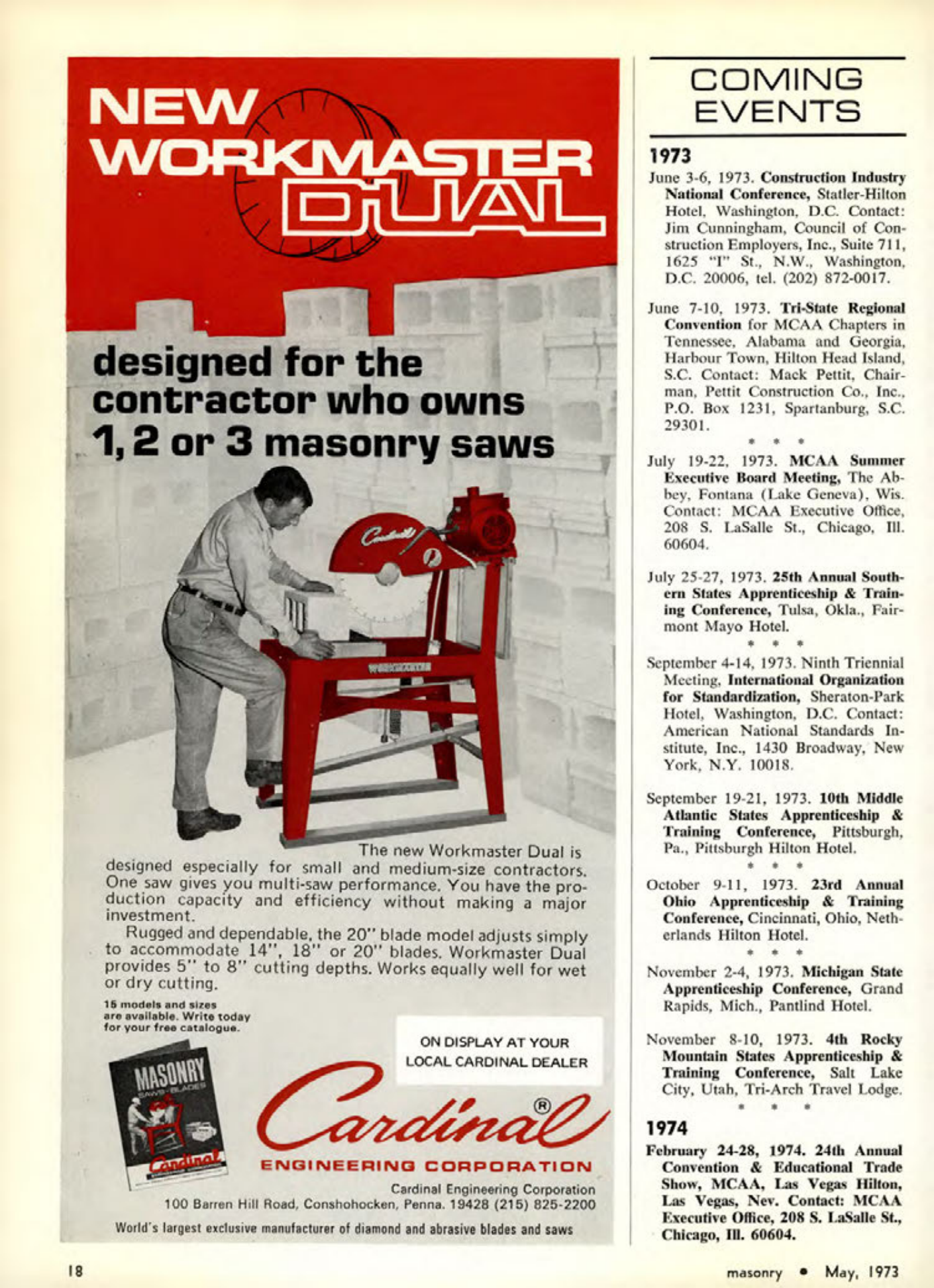 Masonry Magazine May 1973 Page. 18