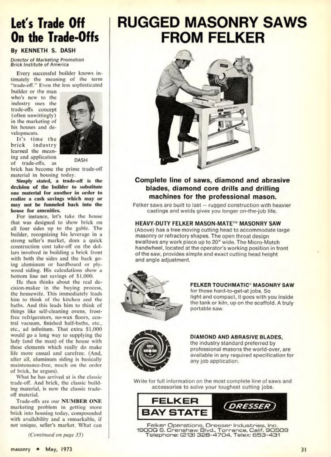 Masonry Magazine May 1973 Page. 31