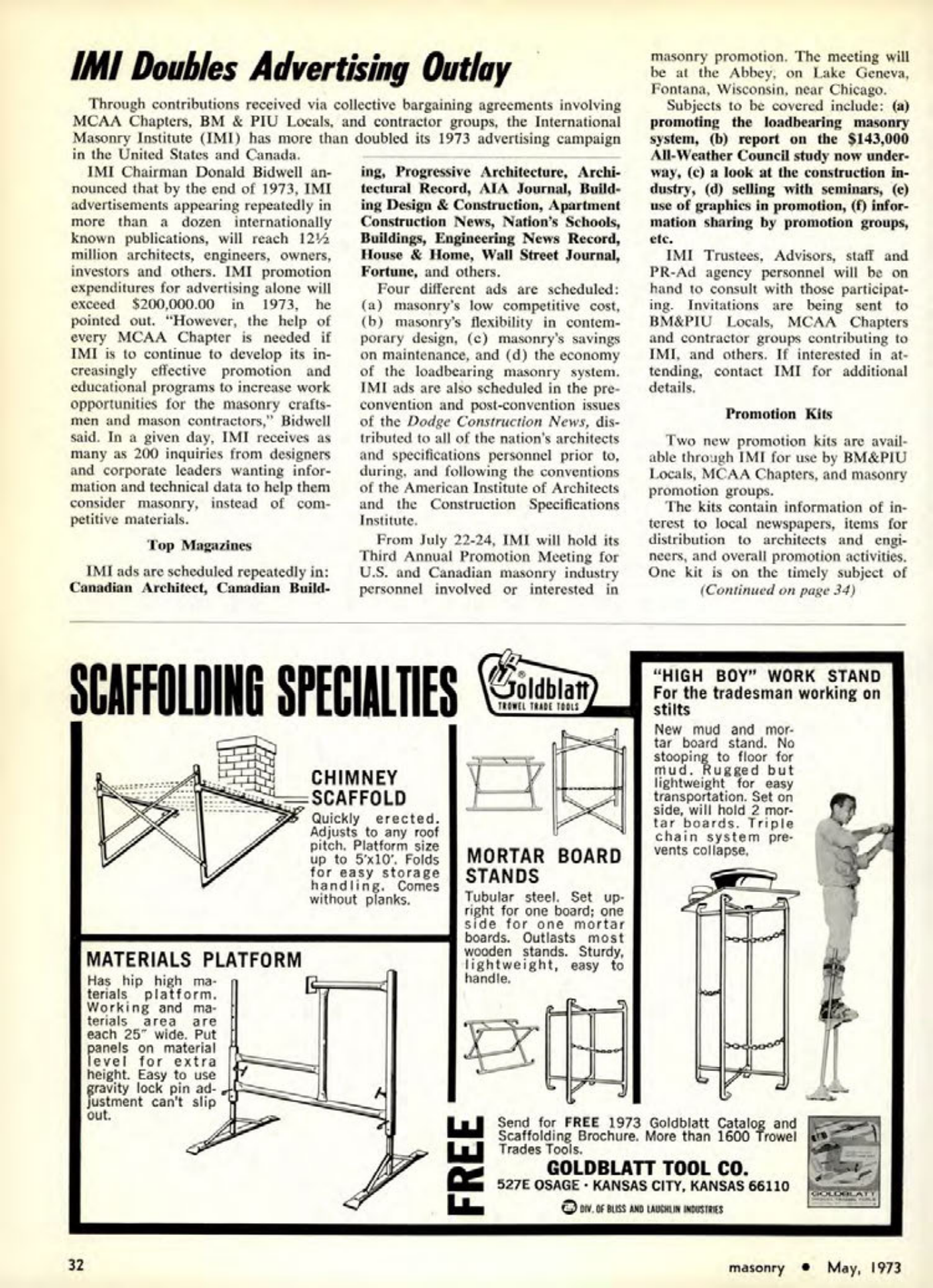 Masonry Magazine May 1973 Page. 32
