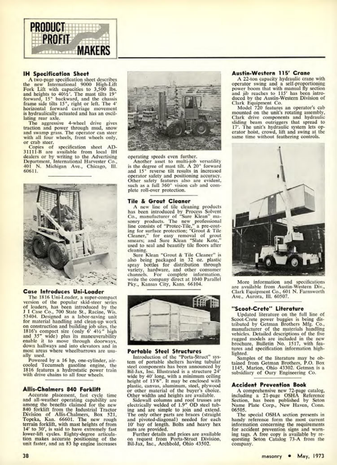 Masonry Magazine May 1973 Page. 38