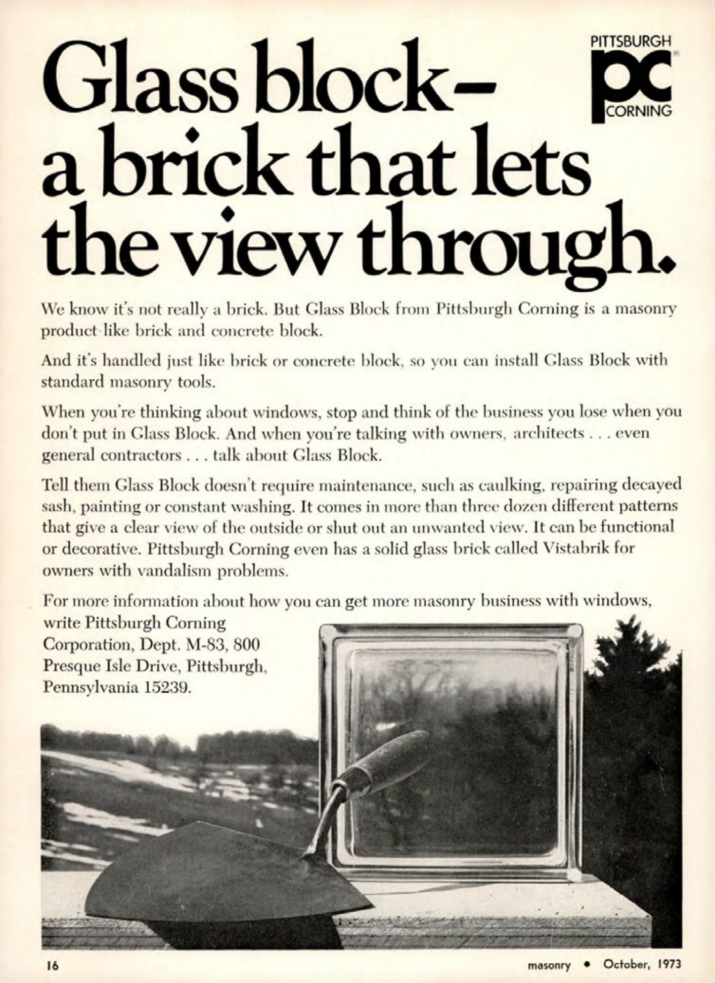 Masonry Magazine October 1973 Page. 12
