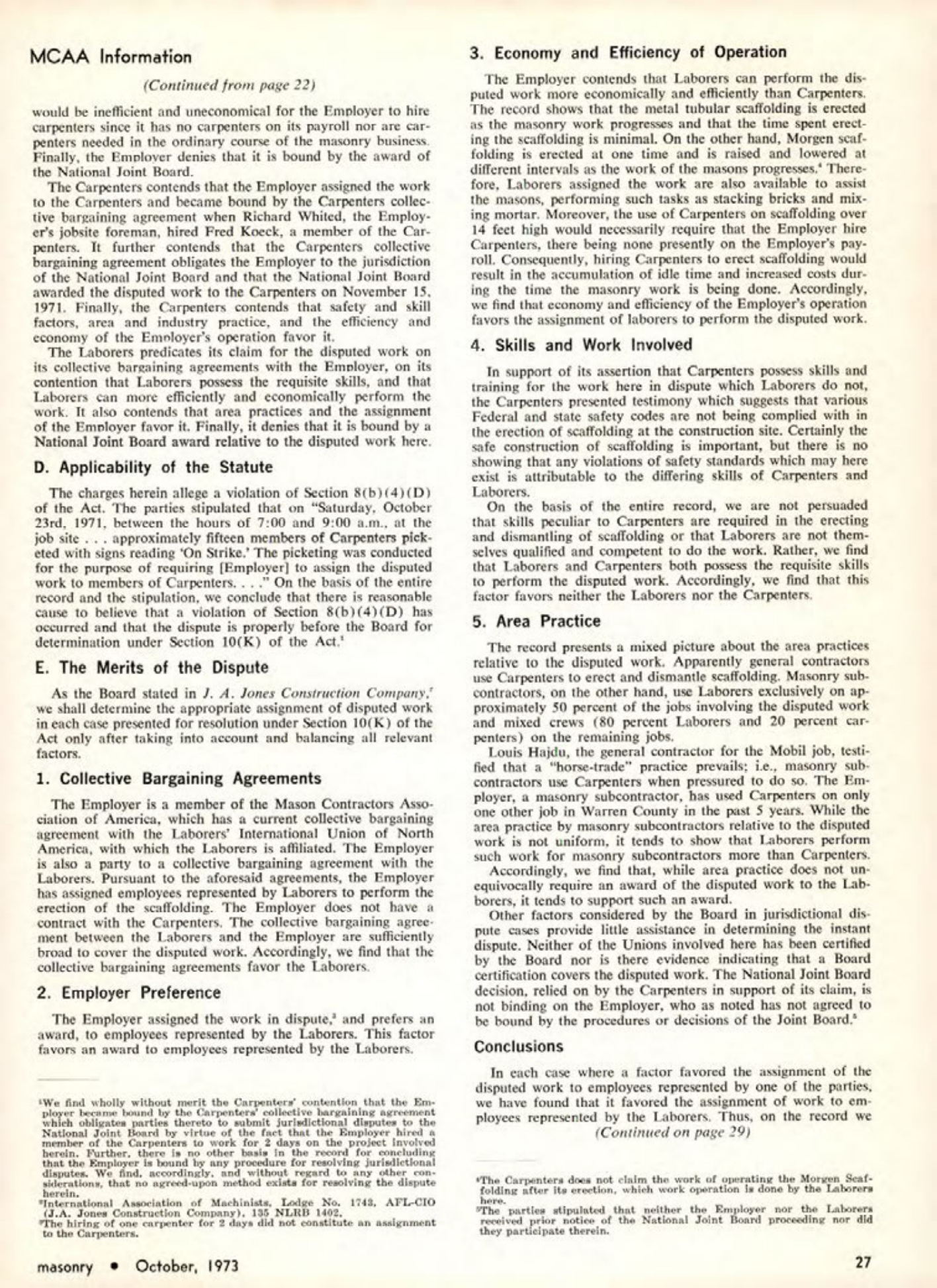 Masonry Magazine October 1973 Page. 23