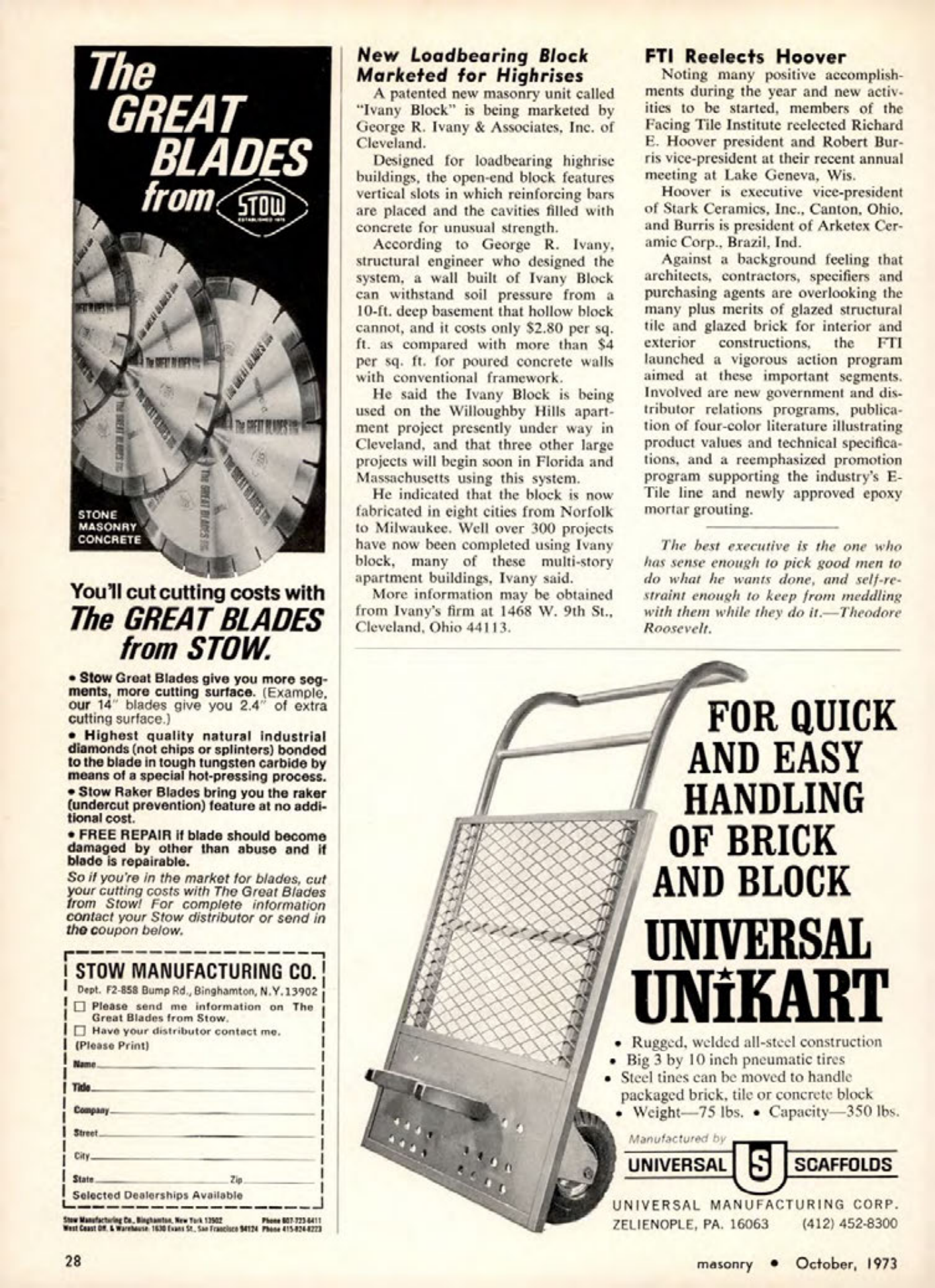 Masonry Magazine October 1973 Page. 24