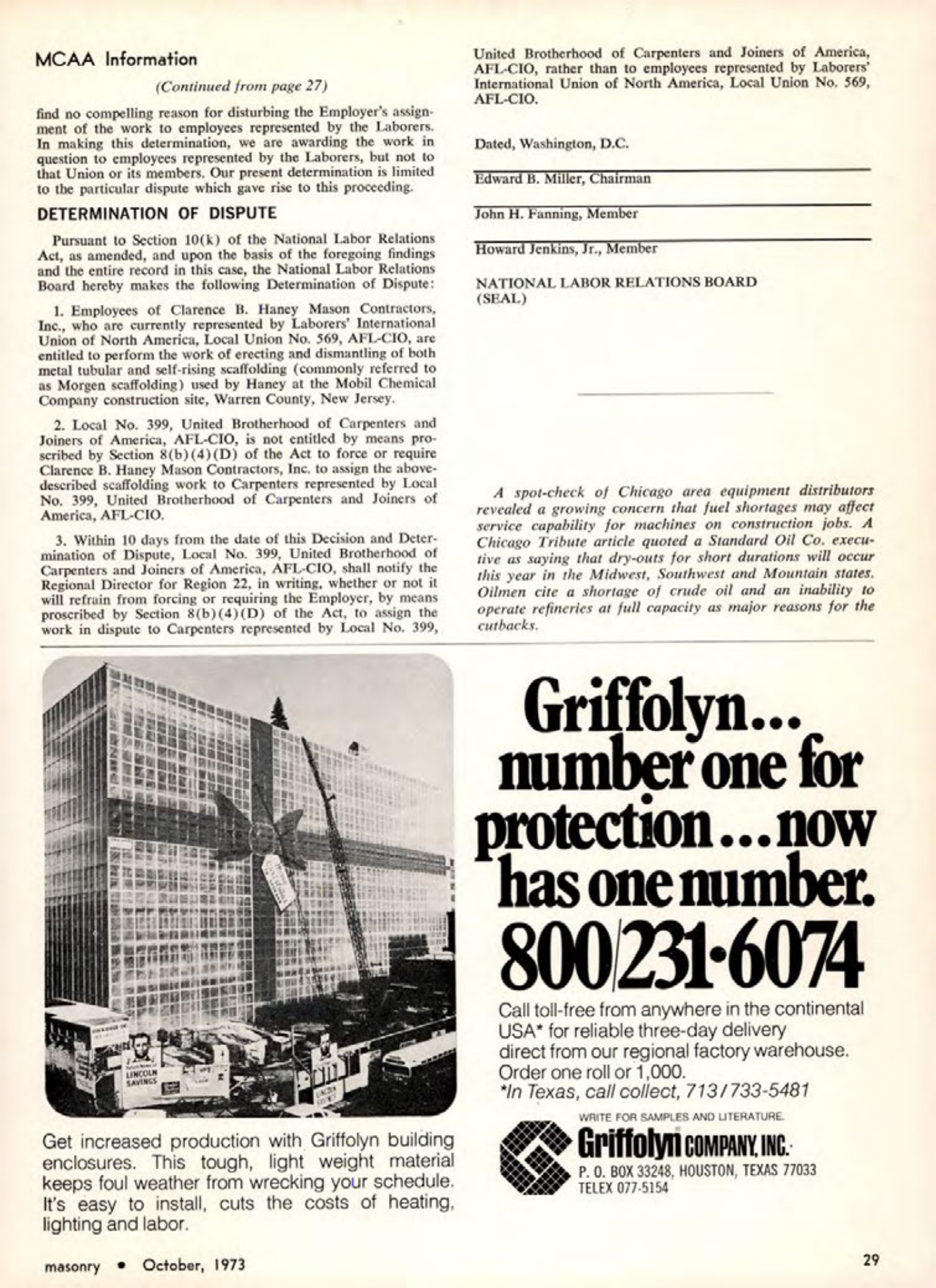Masonry Magazine October 1973 Page. 25