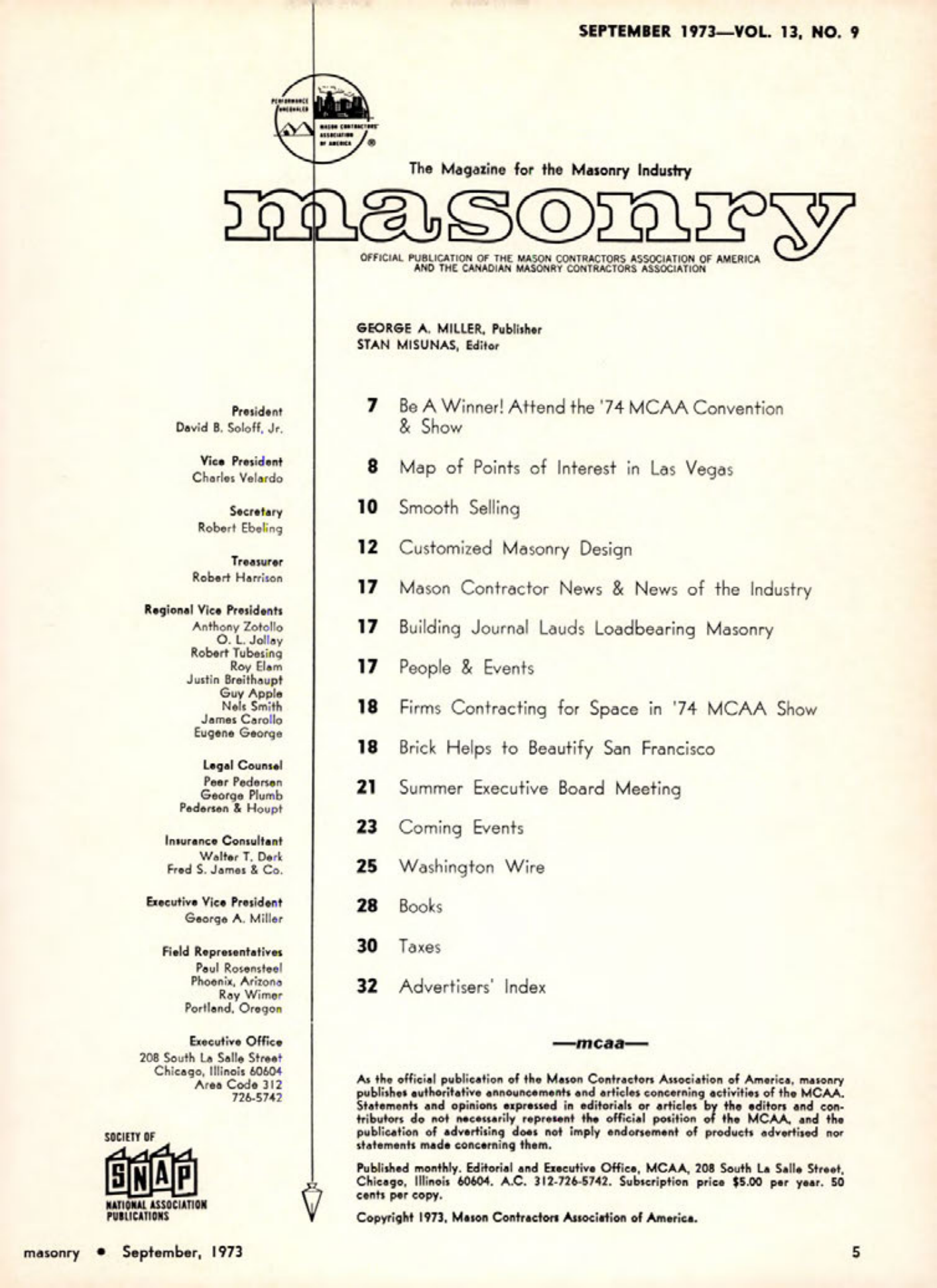 Masonry Magazine September 1973 Page. 5
