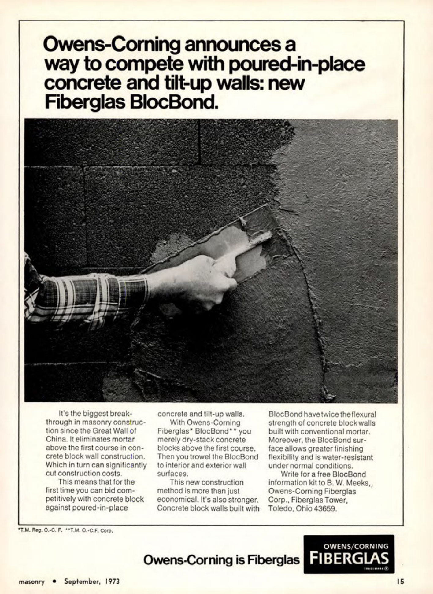 Masonry Magazine September 1973 Page. 15