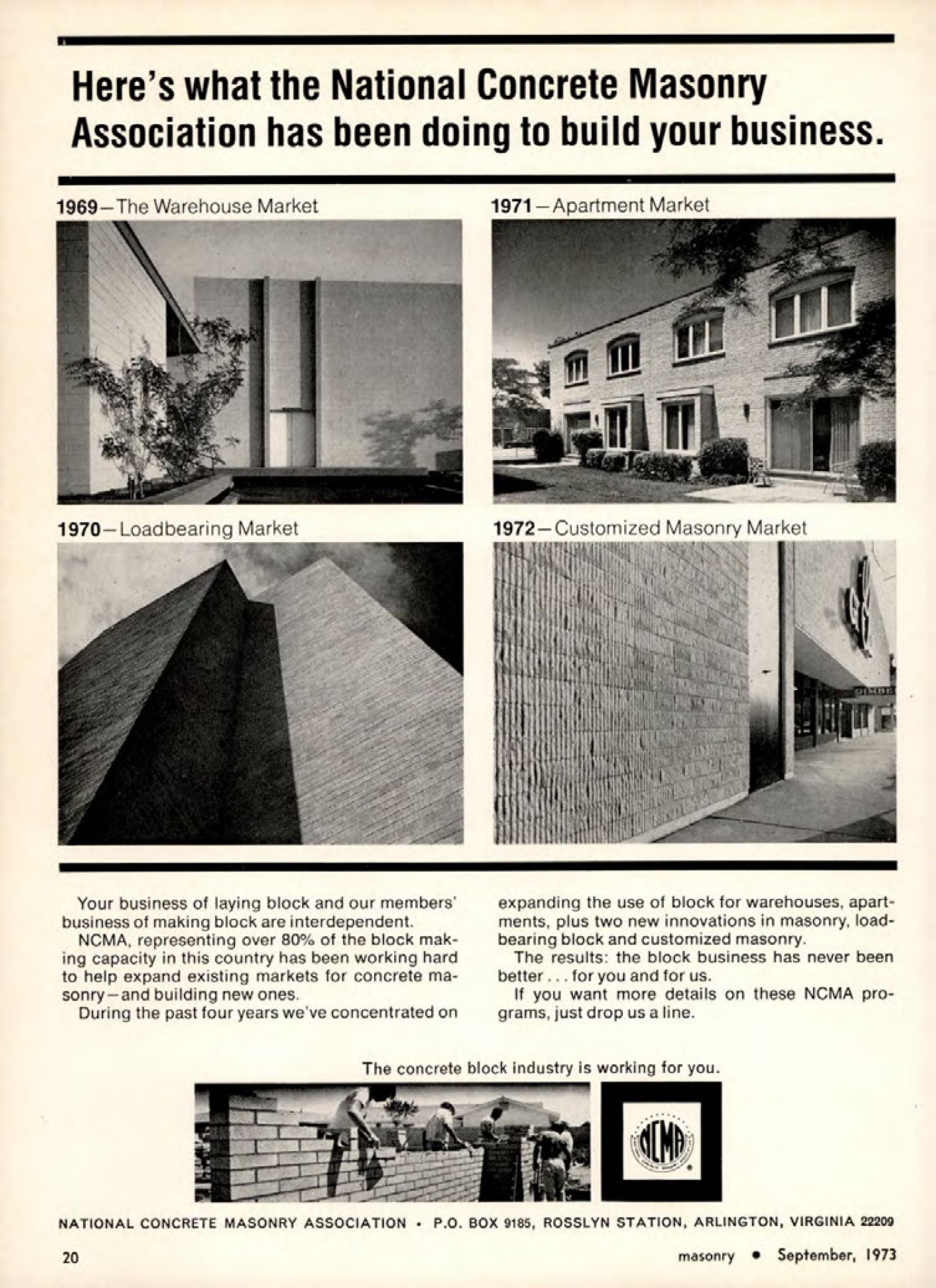 Masonry Magazine September 1973 Page. 20